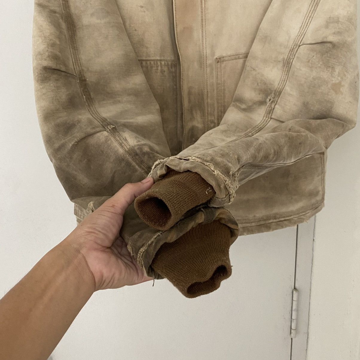 Carhartt Thrashed! VTG 90’s Carhartt Arctic Faded Dirty Work Jacket Size US M / EU 48-50 / 2 - 8 Thumbnail