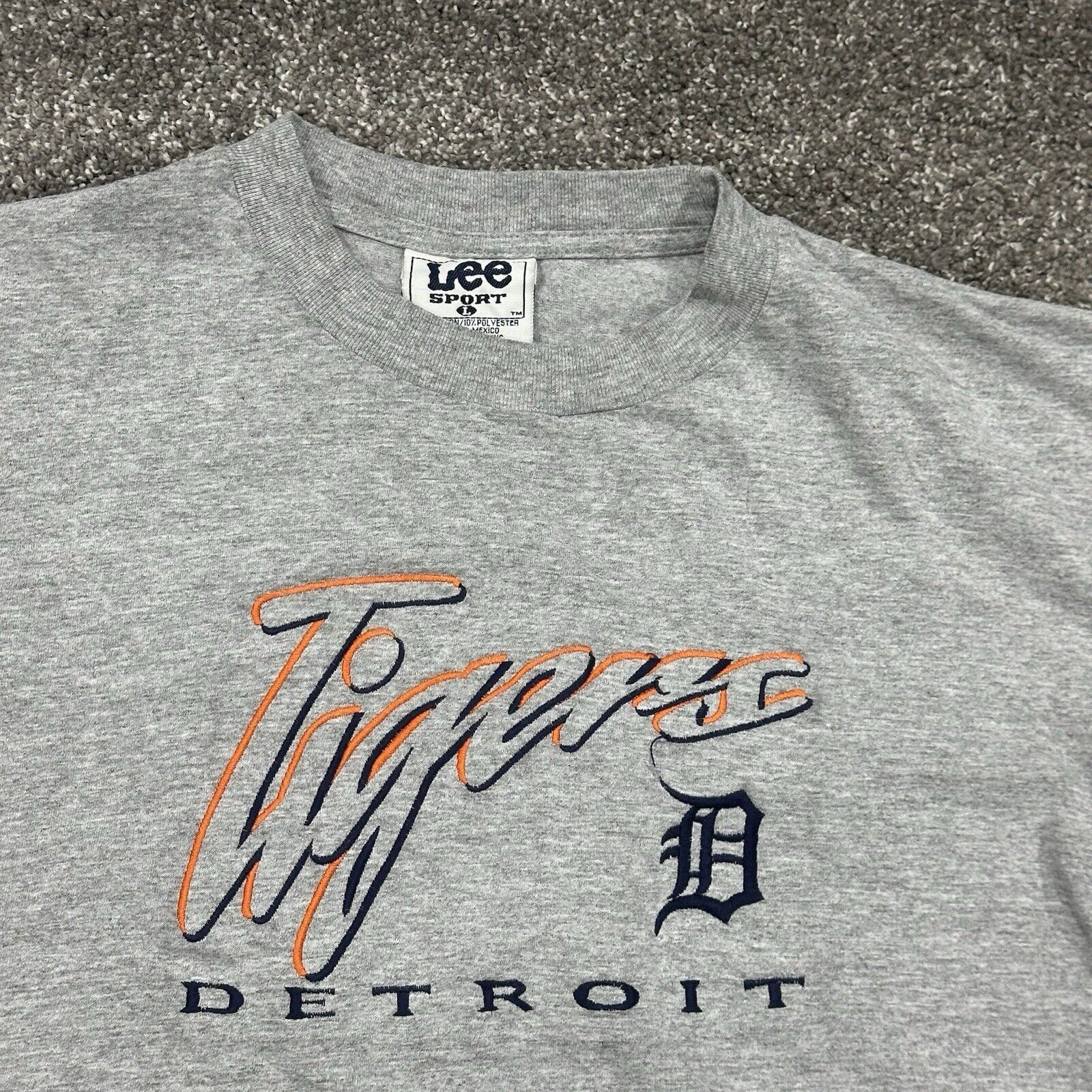 Lee VTG Detroit Tigers MLB Embroidered Shirt Lee Sport Mens L Size US L / EU 52-54 / 3 - 11 Thumbnail