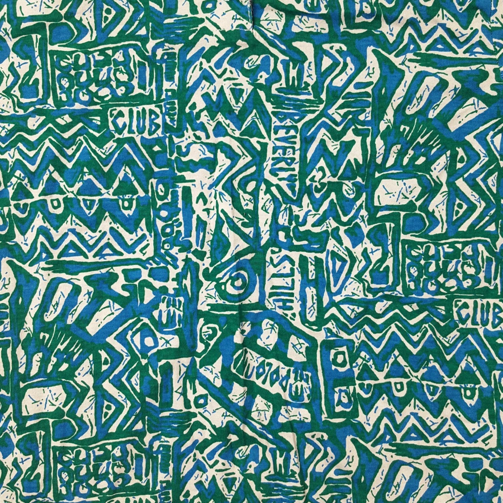 Beverly Hills Polo Club VTG 90s Aztec Teal Womens Medium Henley T Shirt Top Camp Tribal Beach Small Details: New with Tags Size M / US 6-8 / IT 42-44 - 3 Thumbnail