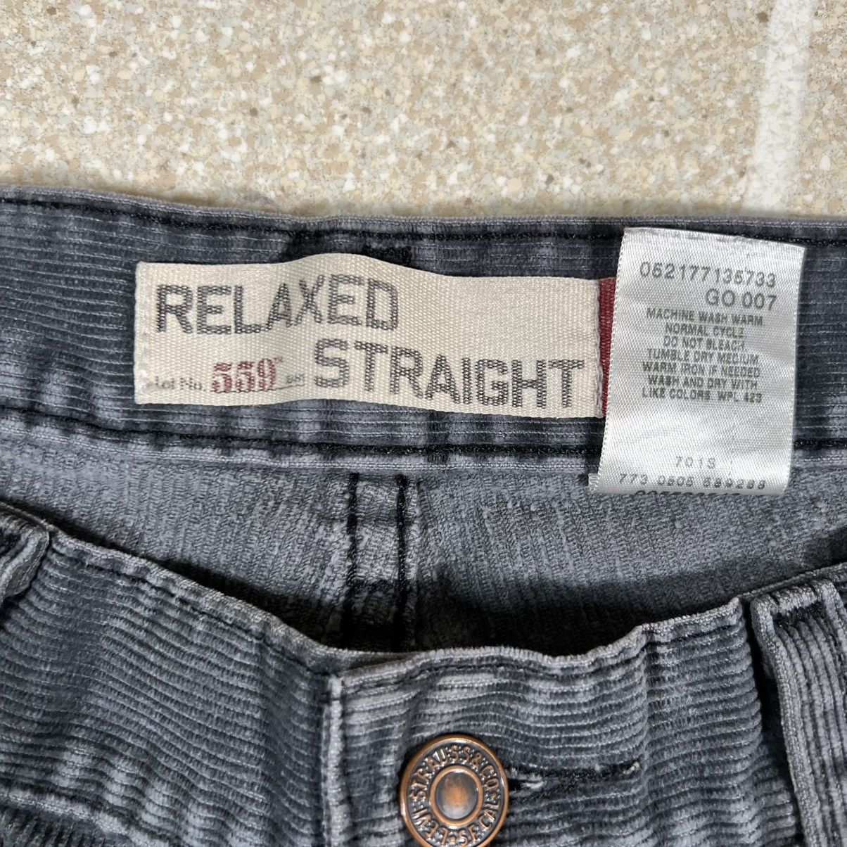 Levi's Vintage Levis 569 Corduroy Baggy Pants Skater Gray Loose Size US 29 - 6 Thumbnail