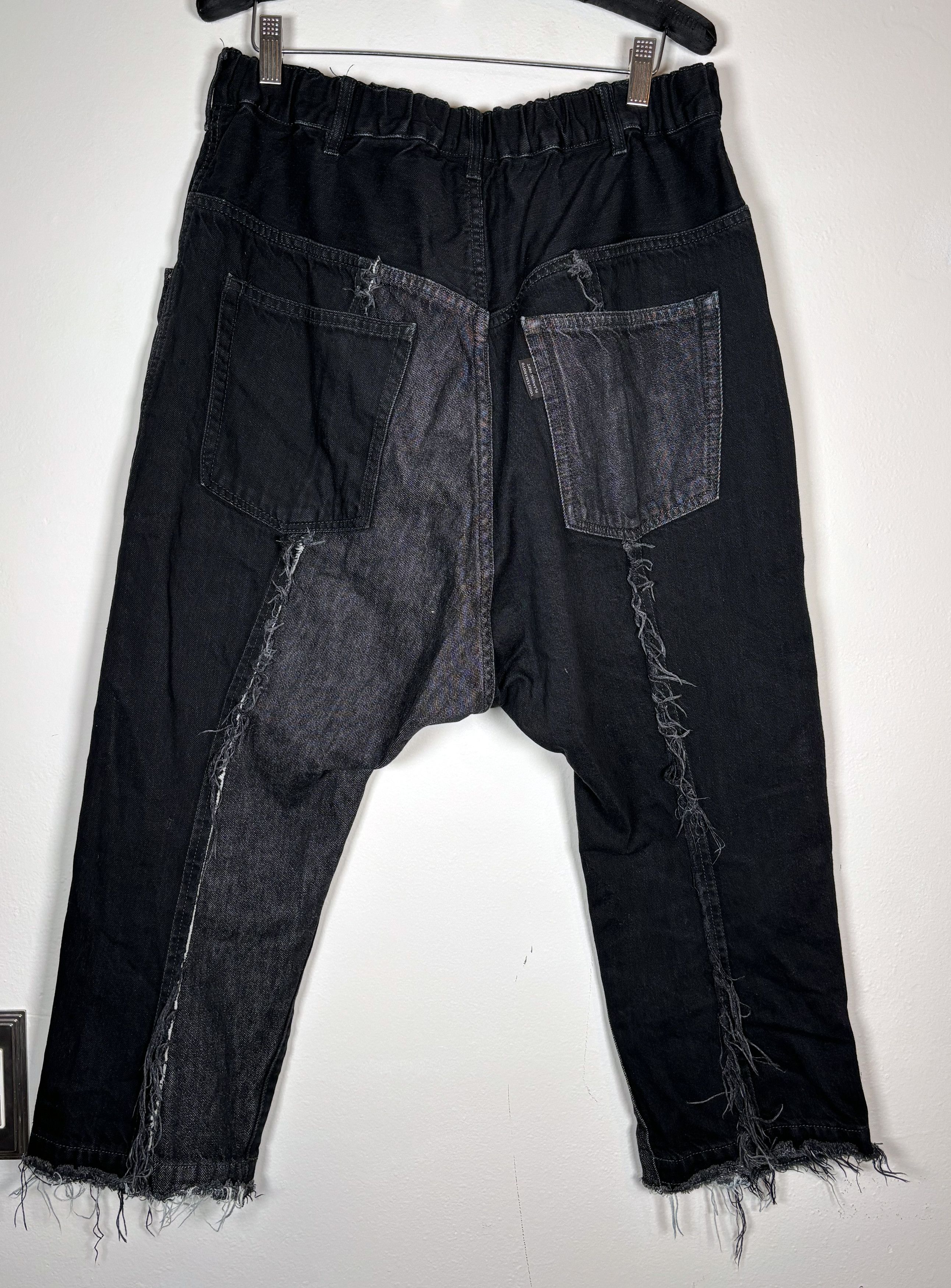 Yohji Yamamoto Syte Sarouel Ripped Patchwork Cropped Denim S'yte Size US 32 / EU 48 - 2 Thumbnail