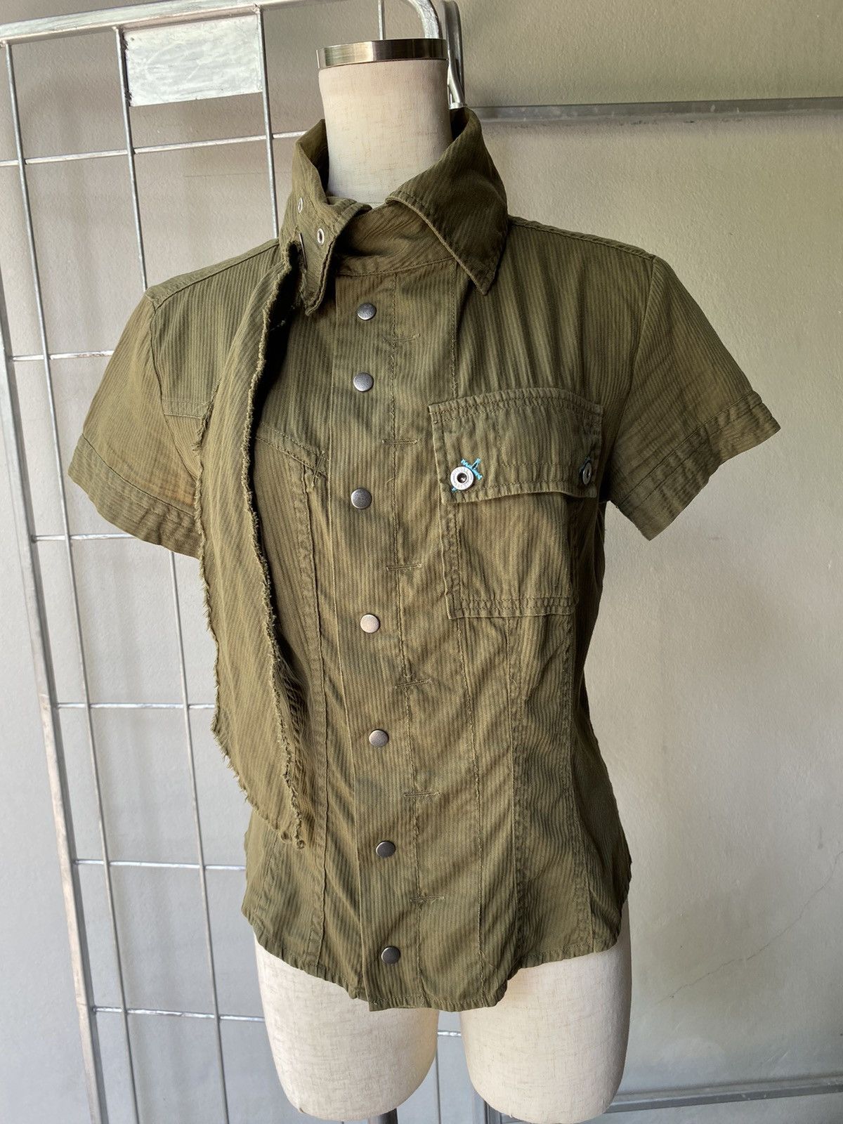 Diesel DIESEL Olive Snap Button Shirt Size M / US 6-8 / IT 42-44 - 18 Thumbnail