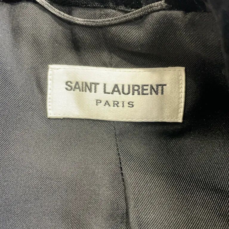 Saint Laurent Paris F/W16 Trimmed Velvet Le Smoking Blazer by Hedi Slimane Size US M / EU 48-50 / 2 - 3 Thumbnail