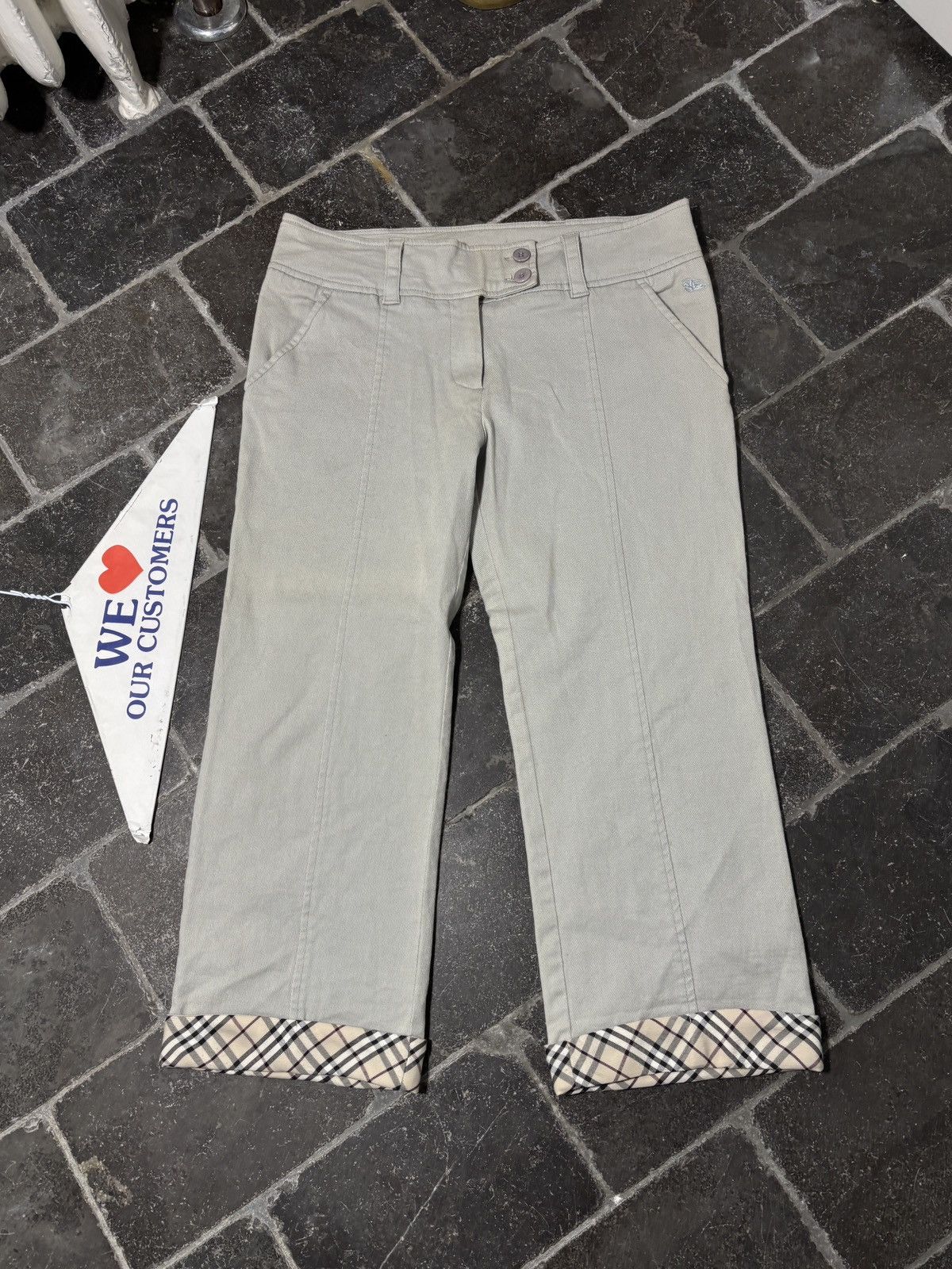 Burberry Y2K Burberry London Capris Lowrise Culotte Vintage Novacheck Size 31" - 1 Thumbnail