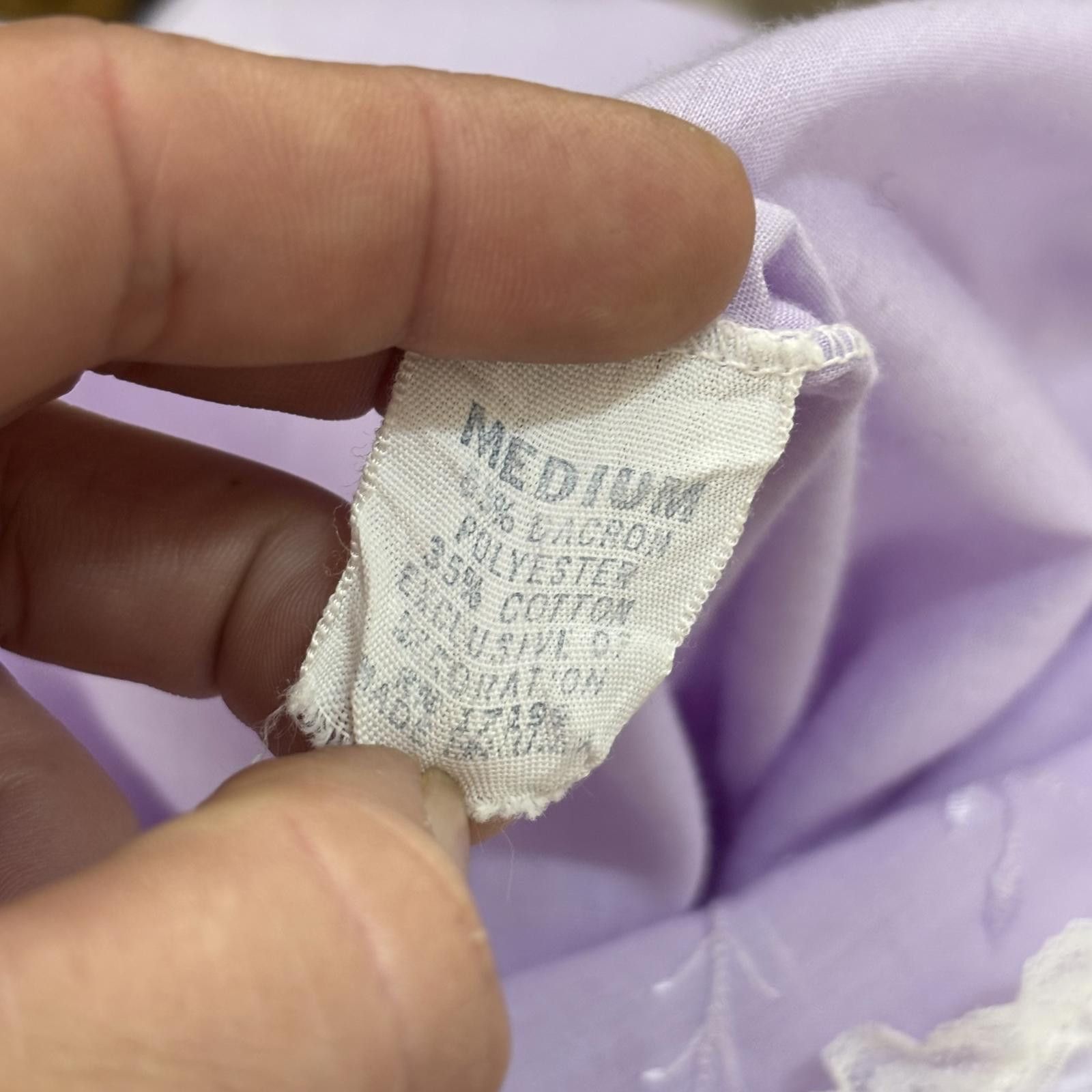 Other Vtg 70s lavender lace embroidered nightgown size medium Size ONE SIZE - 4 Thumbnail