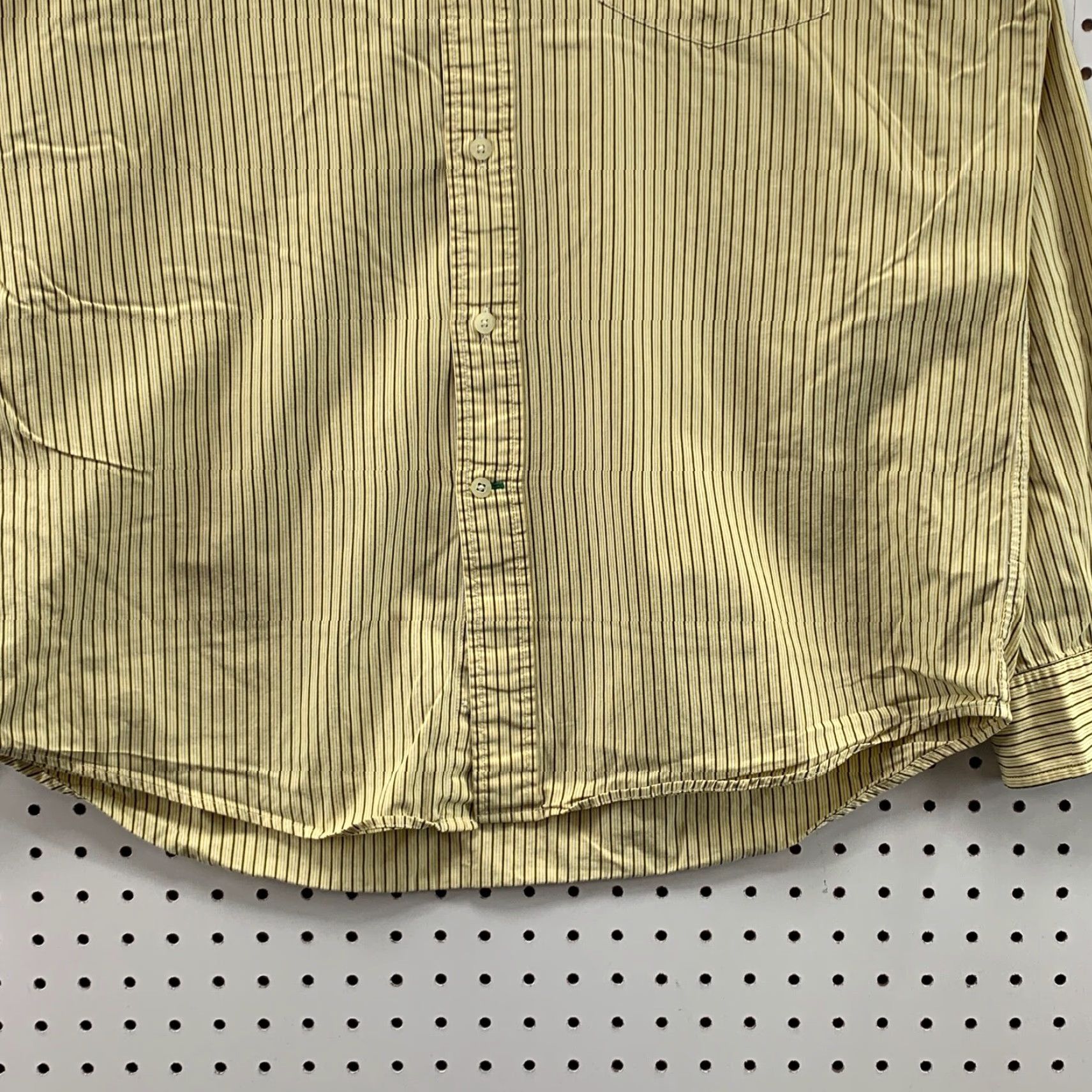 Tommy Hilfiger Tommy Hilfiger Button-Up Shirt XL Mens Yellow Blue Striped Long Sleeve Pocket Logo Size US XL / EU 56 / 4 - 4 Thumbnail