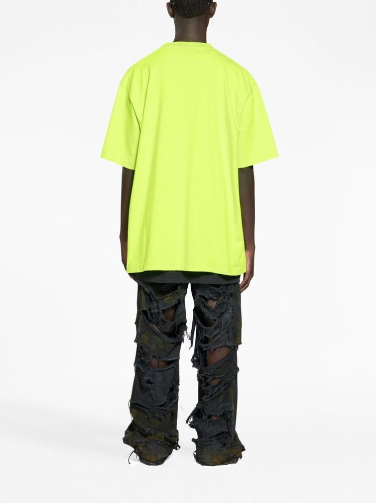 Balenciaga o1mt1gz1124 Caps T-Shirt Boxy Fit in Yellow Size US XS / EU 42 / 0 - 4 Thumbnail