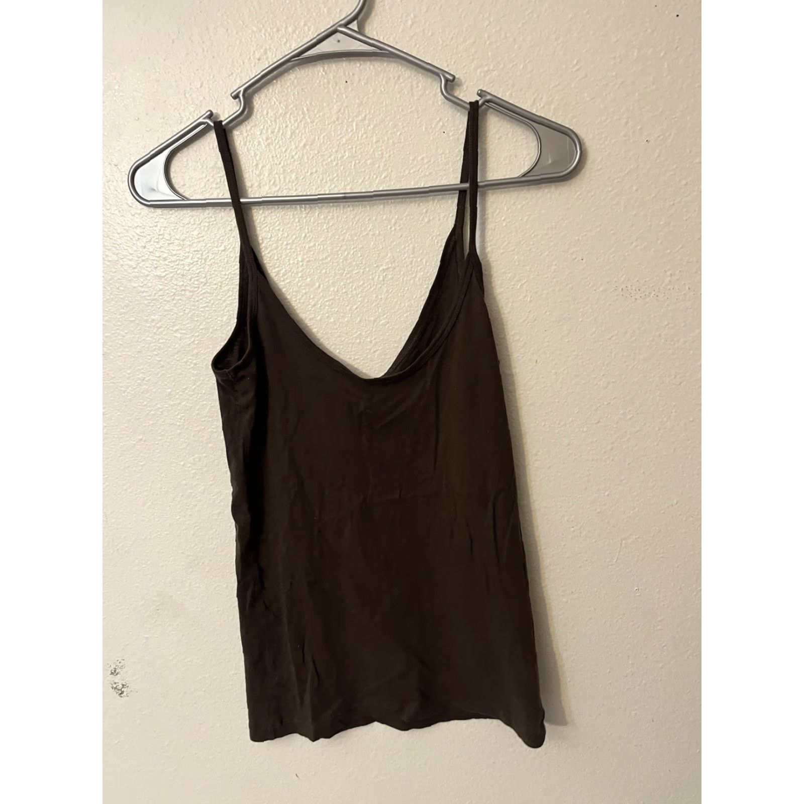 Vintage J Crew Women's Spigetti Tank Top Basic Cotton Brown Size Small Size S / US 4 / IT 40 - 2 Thumbnail