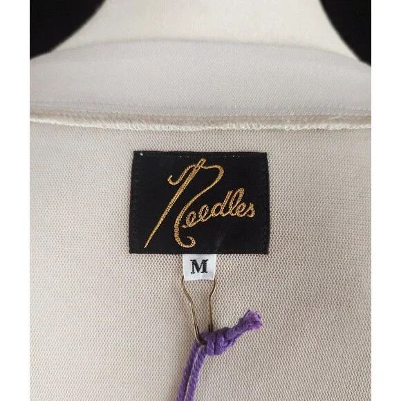 Needles Poly Mesh V-Neck Cardigan in Taupe Size M New