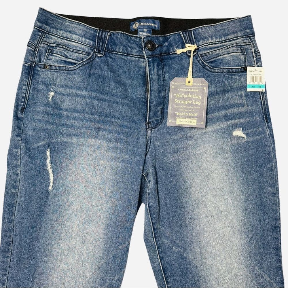 Other NWT New Democracy AB Technology Blue Booty Lift Straight Le Size 38" / US 16 / IT 52 - 9 Thumbnail
