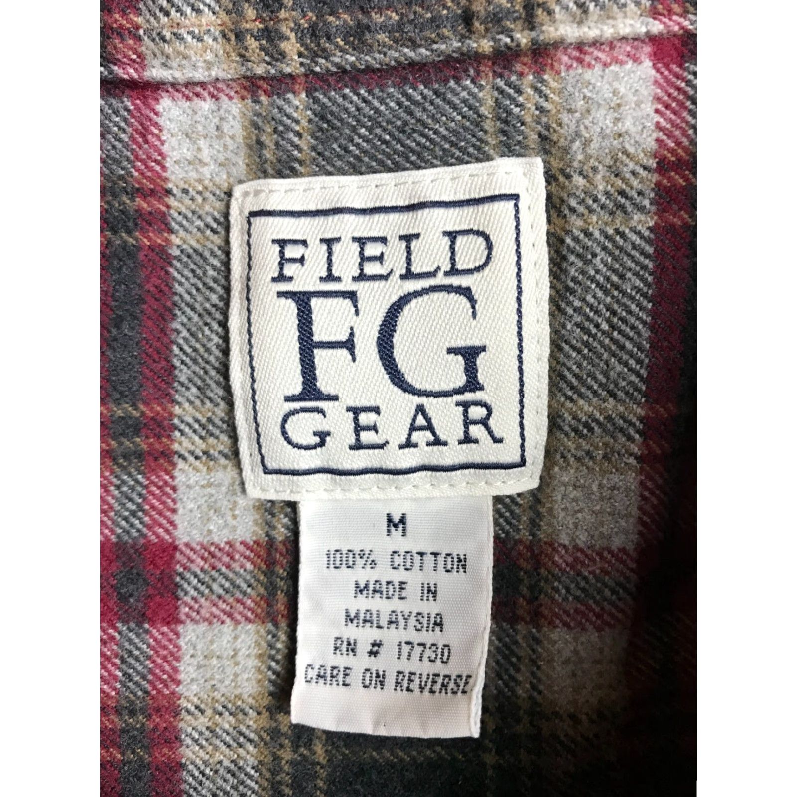 Vintage Field Gear Shirt Men's Medium Red Flannel Button Up Long Sleeve Size US M / EU 48-50 / 2 - 6 Thumbnail