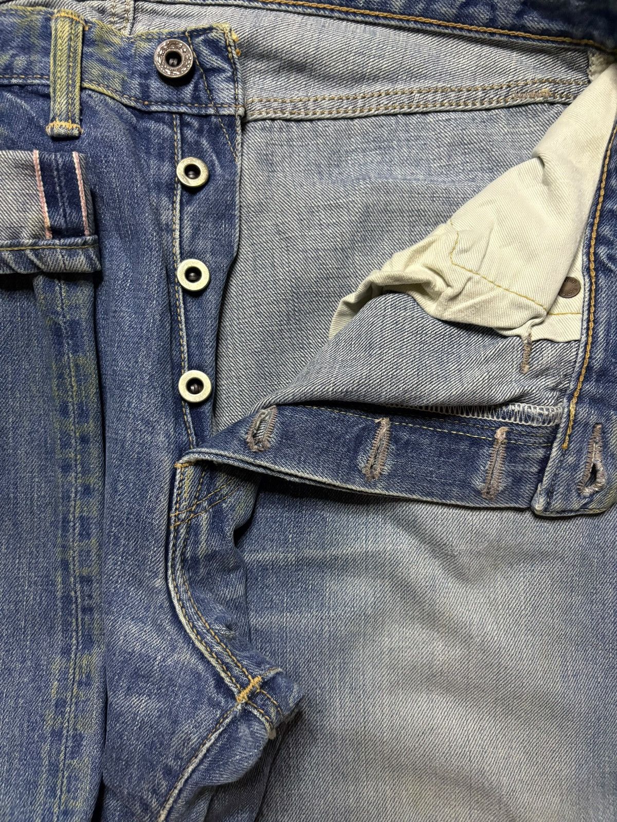 Edwin Vintage Edwin 505SXR Selvedge Distressed Baggy Jeans Size US 32 / EU 48 - 4 Thumbnail