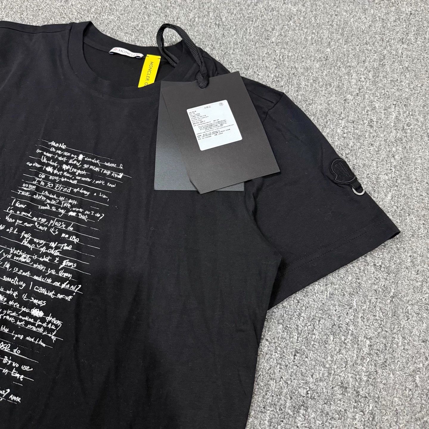 Moncler Moncler Black Logo Short Tee M Size M / US 6-8 / IT 42-44 - 3 Thumbnail