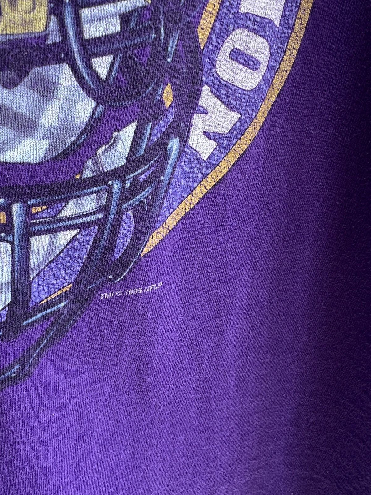 NFL × Vintage Vintage 1995 Baltimore Ravens T-Shirt Purple 90s NFL Team Size US XXL / EU 58 / 5 - 13 Thumbnail