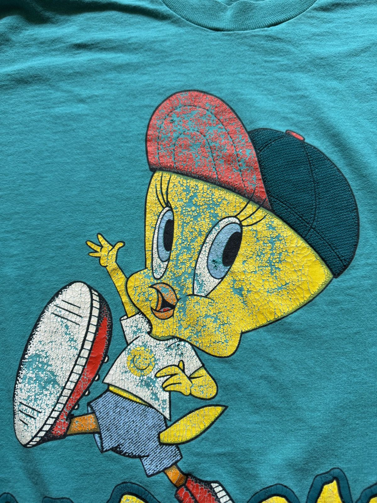 Vintage Vintage 90s Tweety Bird Looney Tunes No Cares Graphic Tee Size US L / EU 52-54 / 3 - 3 Thumbnail