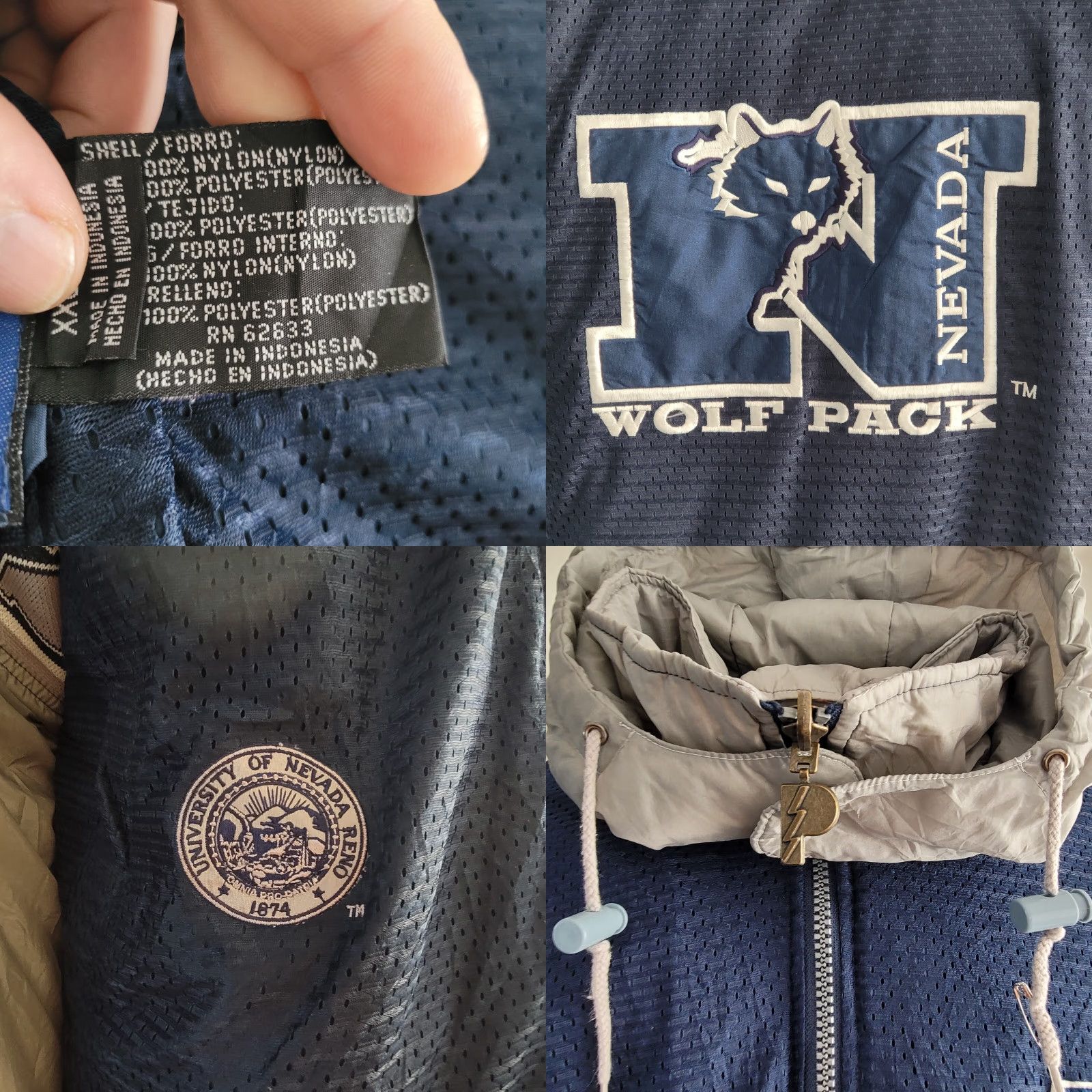 Pro Player Pro Player NFL Wolf Pack Nevada Reversible Jacket XXL Jacket Men Navy Grey Wolf Pack 90s Event Stadium NFL Jerseys NFL 2XL} Size US XXL / EU 58 / 5 - 11 Thumbnail