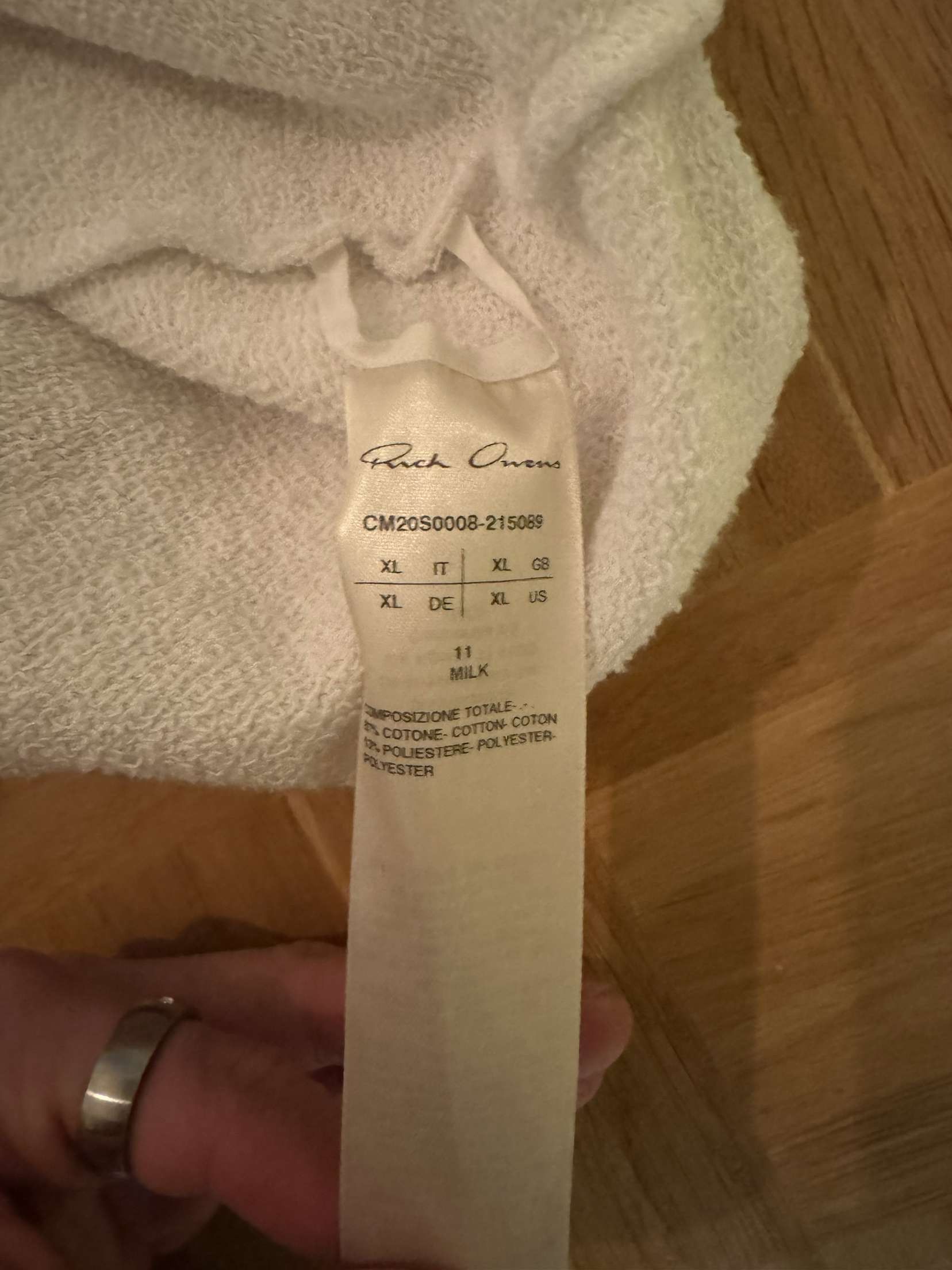 Rick Owens Rick owens x Champion sweater white Size US XL / EU 56 / 4 - 2 Thumbnail