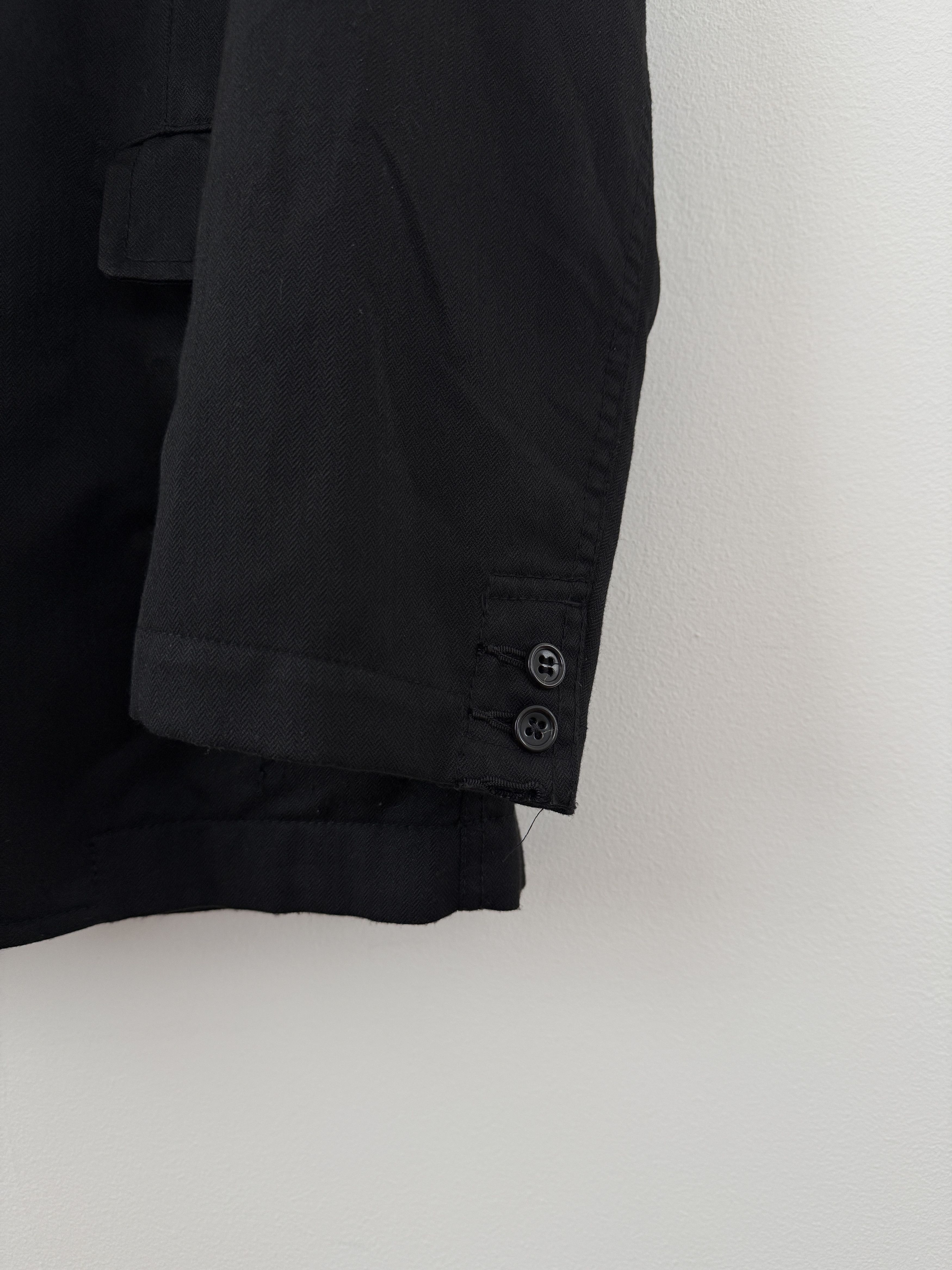 Comme des Garcons Black Hooded Button Up Jacket Size US M / EU 48-50 / 2 - 10 Thumbnail