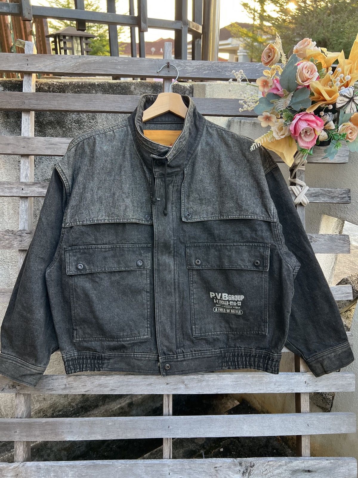 Casablanca Casablanca Rally Halb Wallis Denim Stoned Washed Jacket Size US M / EU 48-50 / 2 - 1 Thumbnail