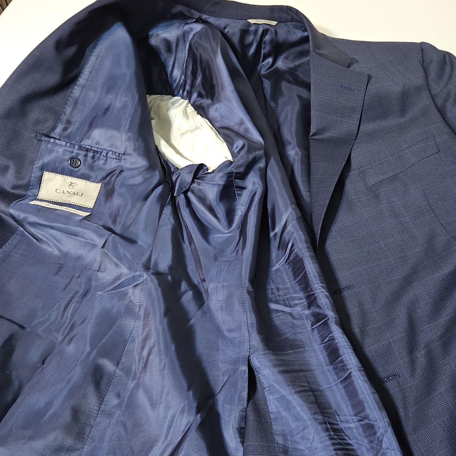 Canali Canali Blazer Men’s 50 Wool Made In Italy Sport Coat Blue Size 50R - 5 Thumbnail