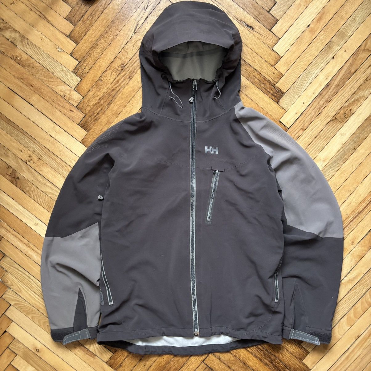 Pre-owned Helly Hansen Gorpcore Style Jacket Weatherproof Shell In Gray