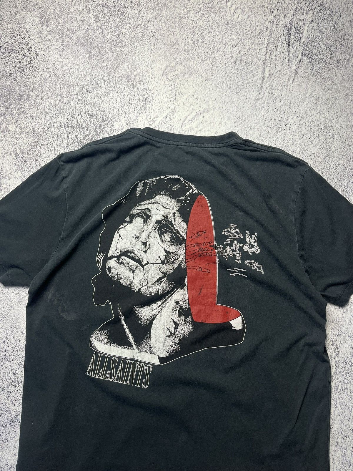 Allsaints Mens Vintage AllSaints T-shirt Logo Basic Tee Art Streetwear Size US XS / EU 42 / 0 - 10 Thumbnail