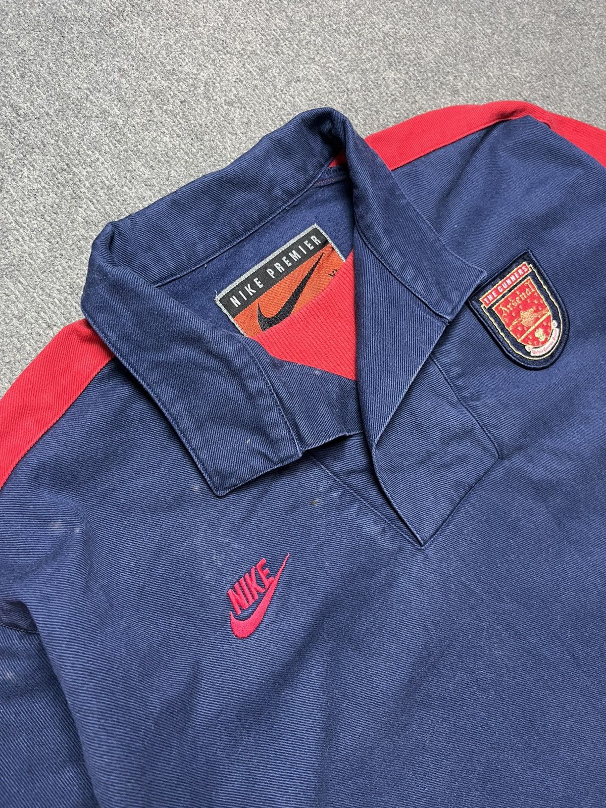 Nike Vintage 90's Nike Arsenal Football Gunners Jacket Size XL Size US XL / EU 56 / 4 - 7 Thumbnail