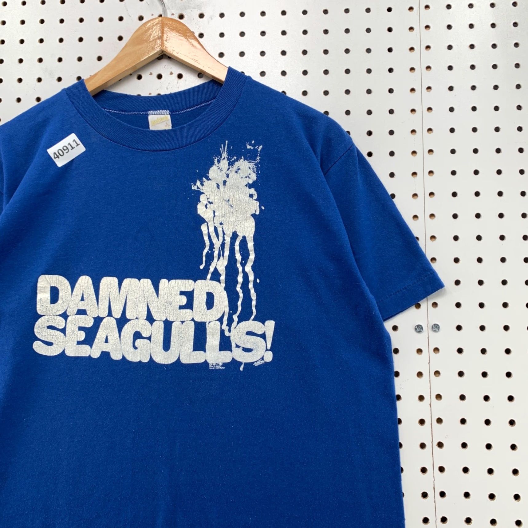 Vintage VINTAGE 80s Sportswear Seagulls Funny Shirt L Blue Graphic Print Music Mens Size US L / EU 52-54 / 3 - 5 Thumbnail