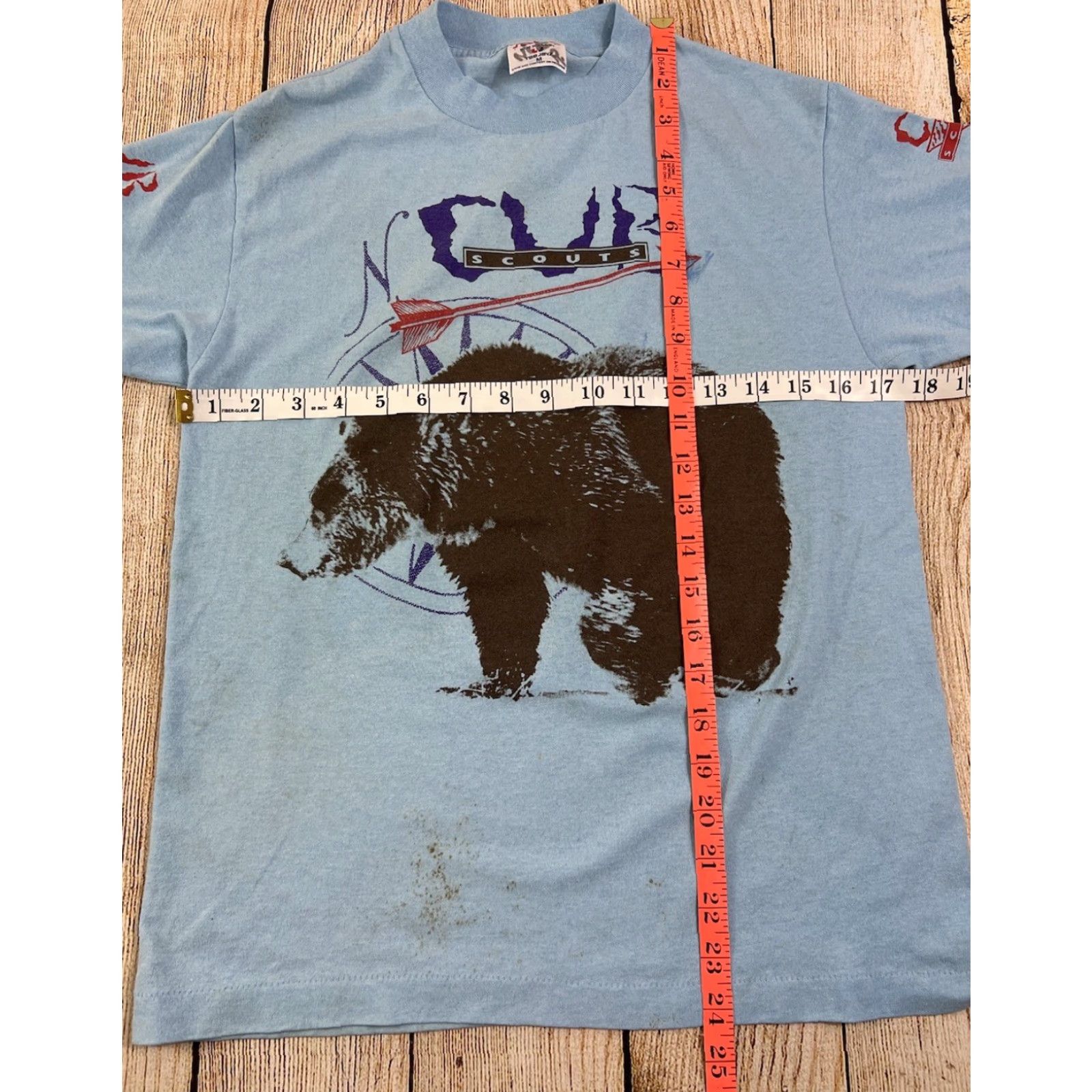 TEE JAYS VINTAGE Tee Jays Cub Scouts Day Camp Bear Nature T Shirt Blue Small Unisex Adults 90s Size US S / EU 44-46 / 1 - 3 Thumbnail