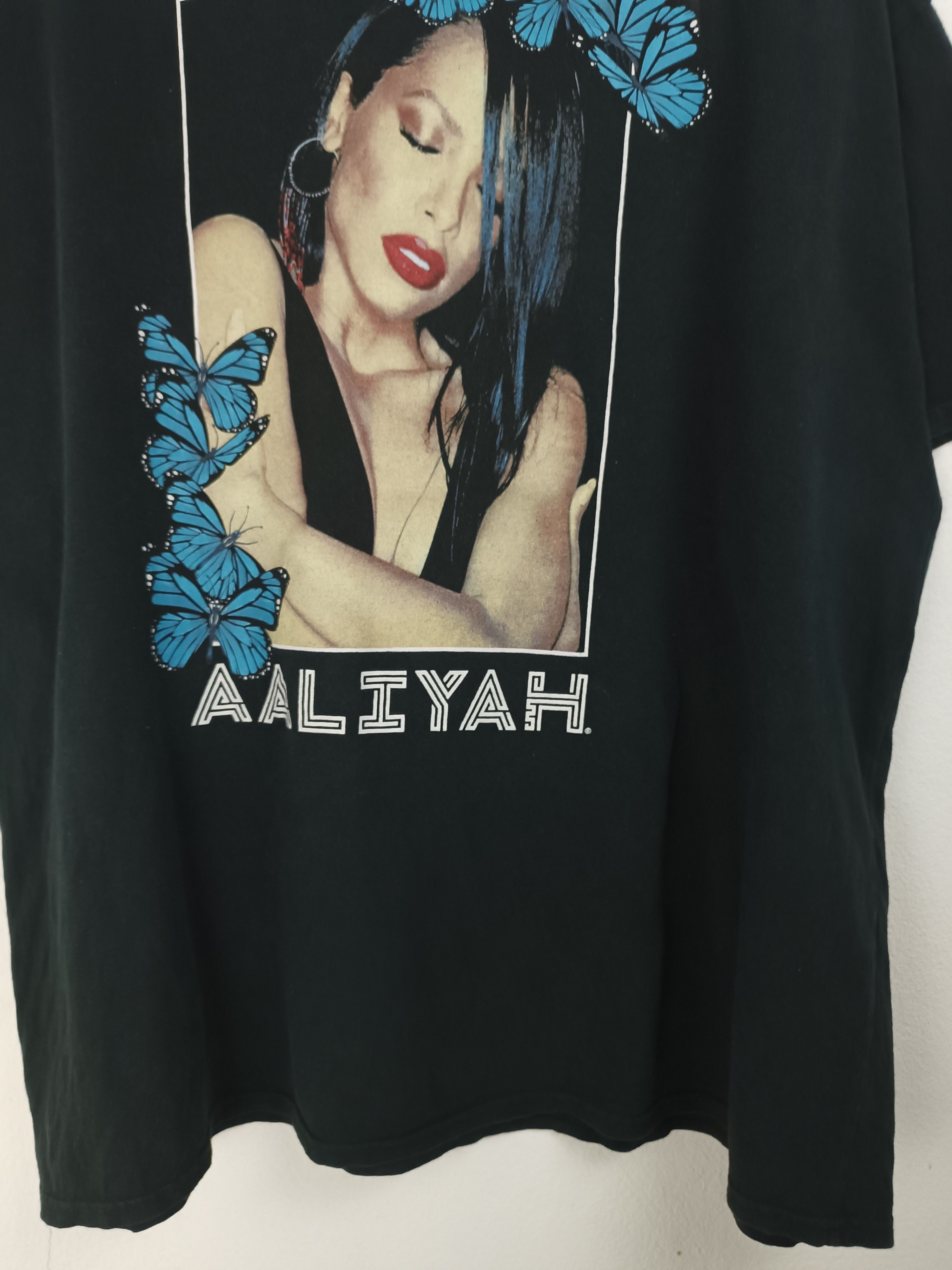 Rap Tees VINTAGE AALIYAH RAP TEE STYLE TUPAC LEFT EYE MJ JCOLE Size US XXL / EU 58 / 5 - 9 Thumbnail