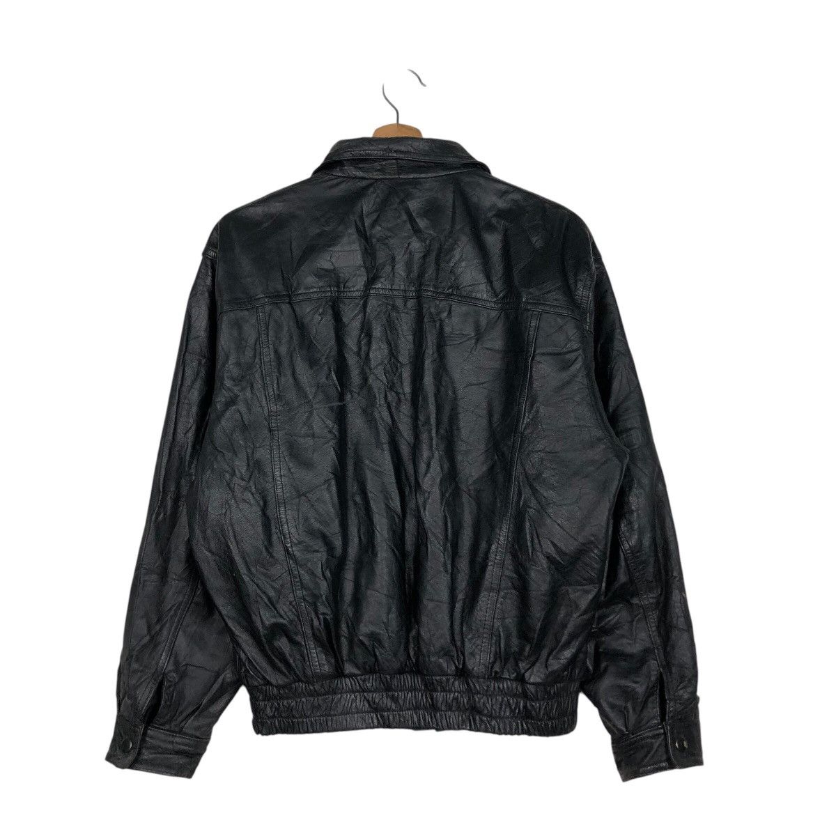 Japanese Brand × Vintage 📌Vintage Biker Leather Jacket Blanket Zania Issey Miyake Size US L / EU 52-54 / 3 - 9 Thumbnail