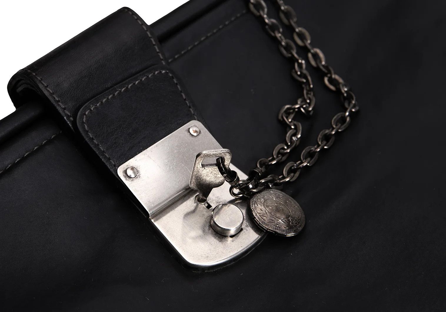 Jean Paul Gaultier Black Coated Doctor Bag with Damage and Discoloration Size ONE SIZE - 14 Thumbnail