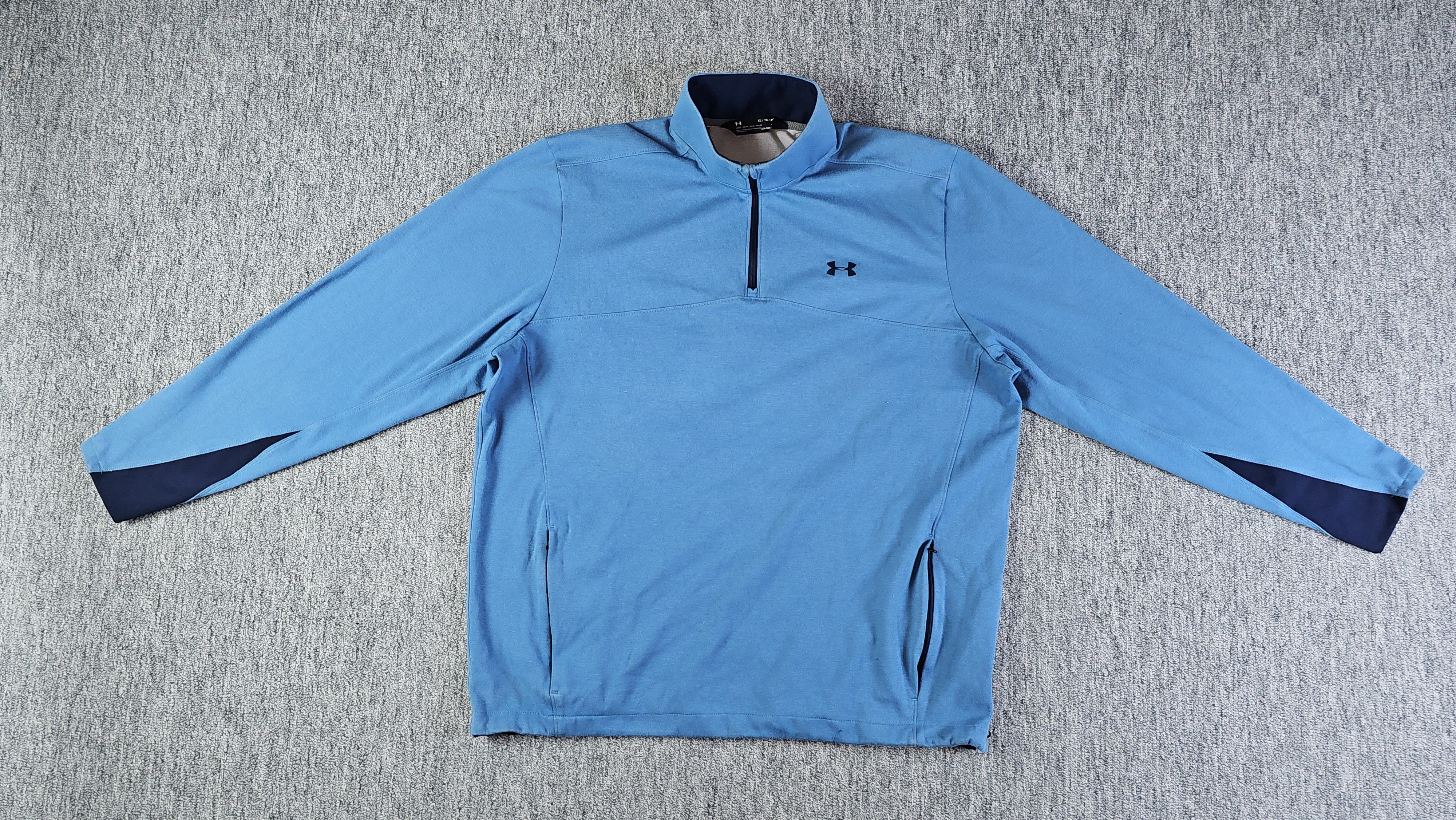Under Armour Under Armour ColdGear 1/4 Zip Pullover Fleece Blue XL Size US XL / EU 56 / 4 - 1 Thumbnail