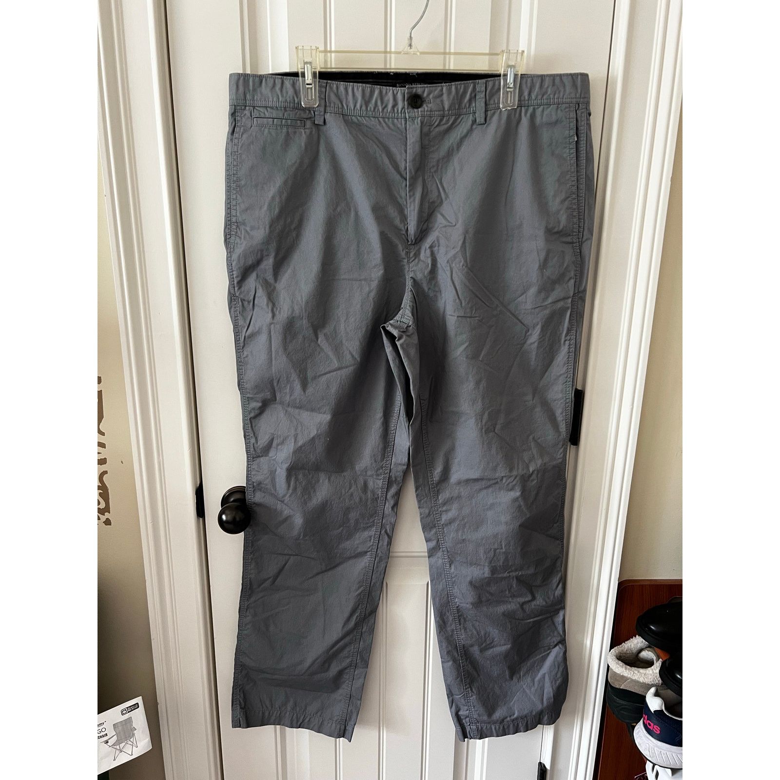 Banana Republic Men’s 38X32 Flat Front Aiden Chino Pants classic slim fit Size US 38 / EU 54 - 4 Thumbnail