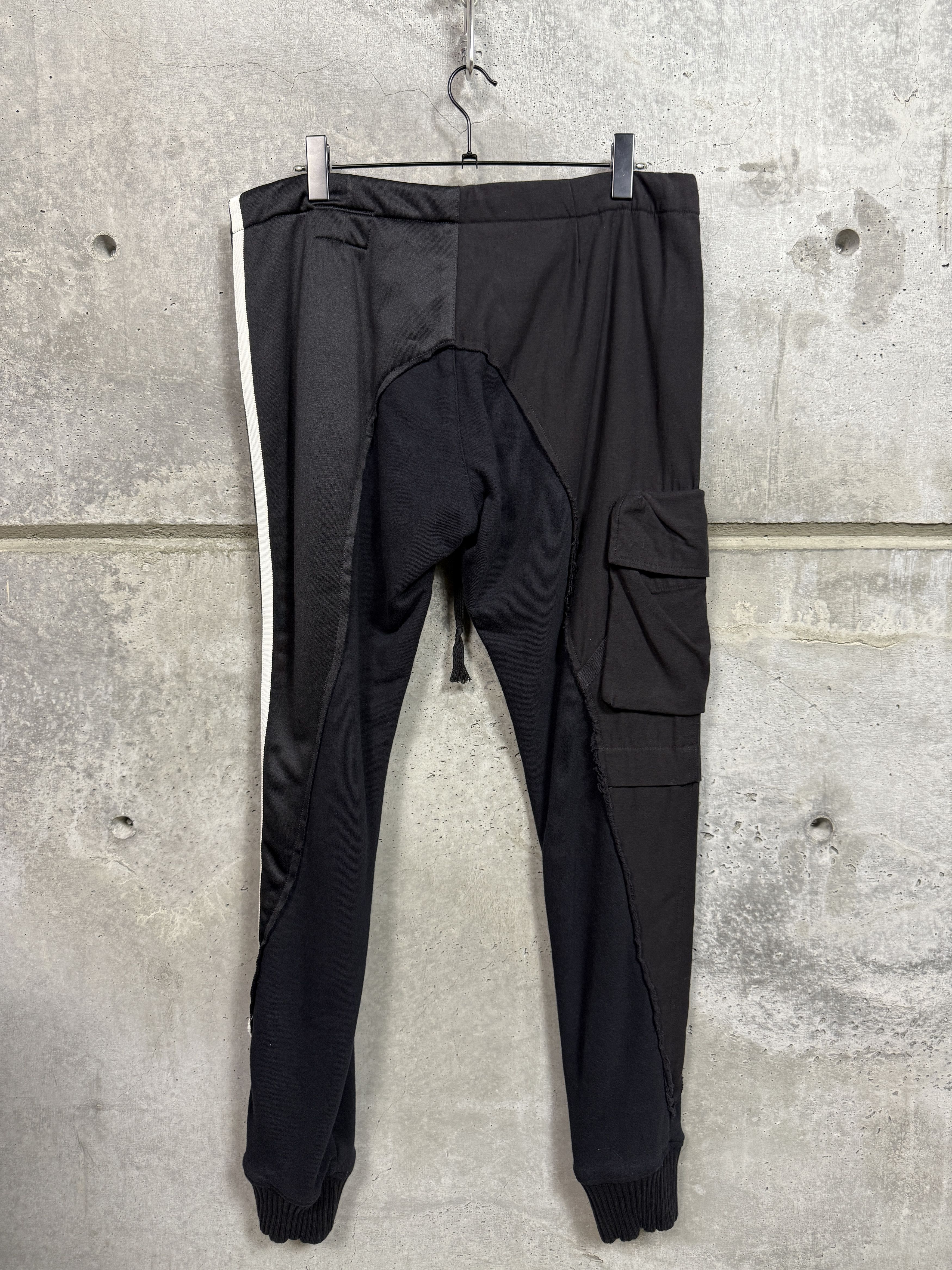 Greg Lauren Greg Lauren SAMPLE 50/50 Black Satin Lounge Pants Size US 34 / EU 50 - 2 Thumbnail
