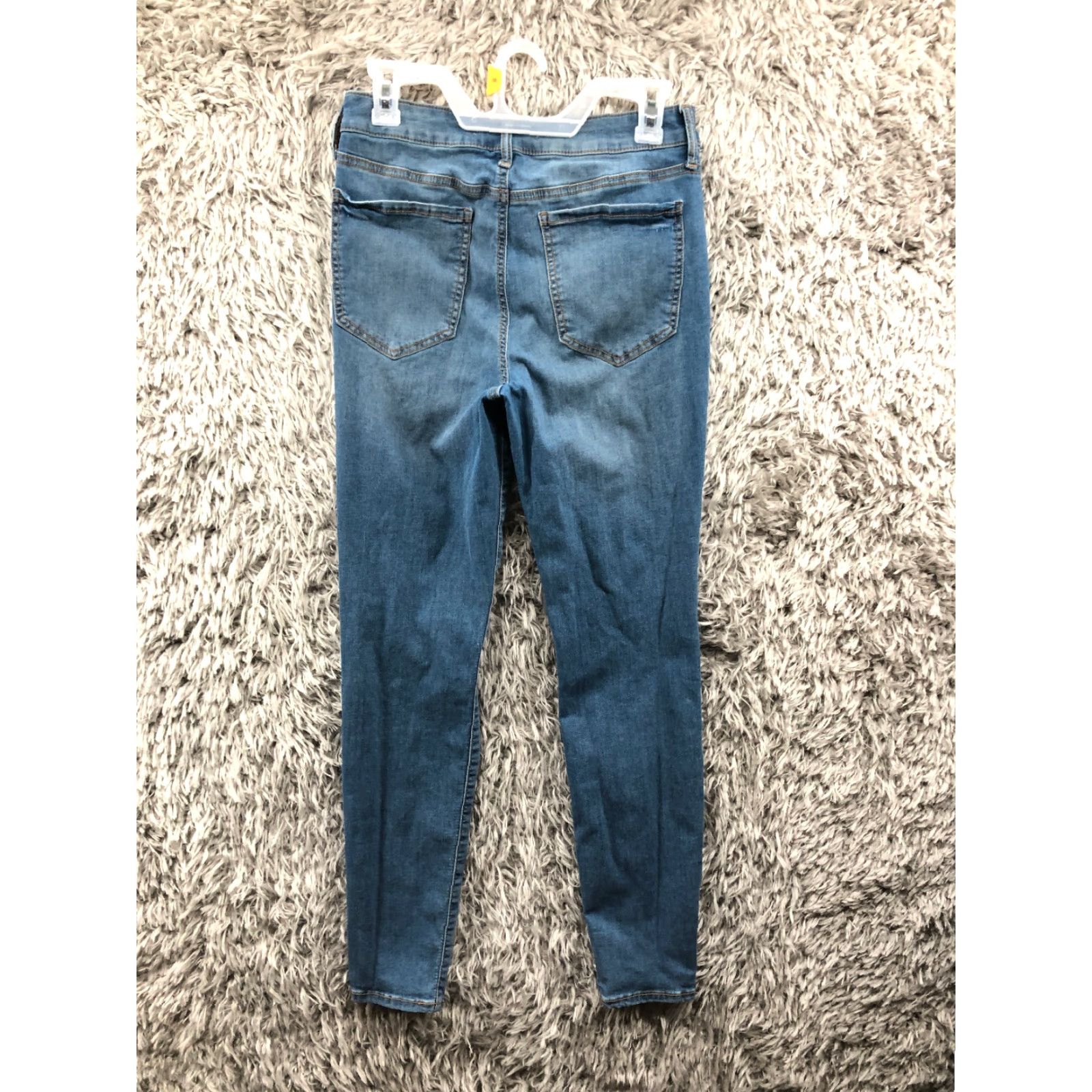 Vintage SO Jeans Skinny High Rise Jeans - 27x29 Blue Denim Juniors Size 11 Dark Wash Vintage? No (Adults Women) Size 32" / US 10 / IT 46 - 5 Thumbnail