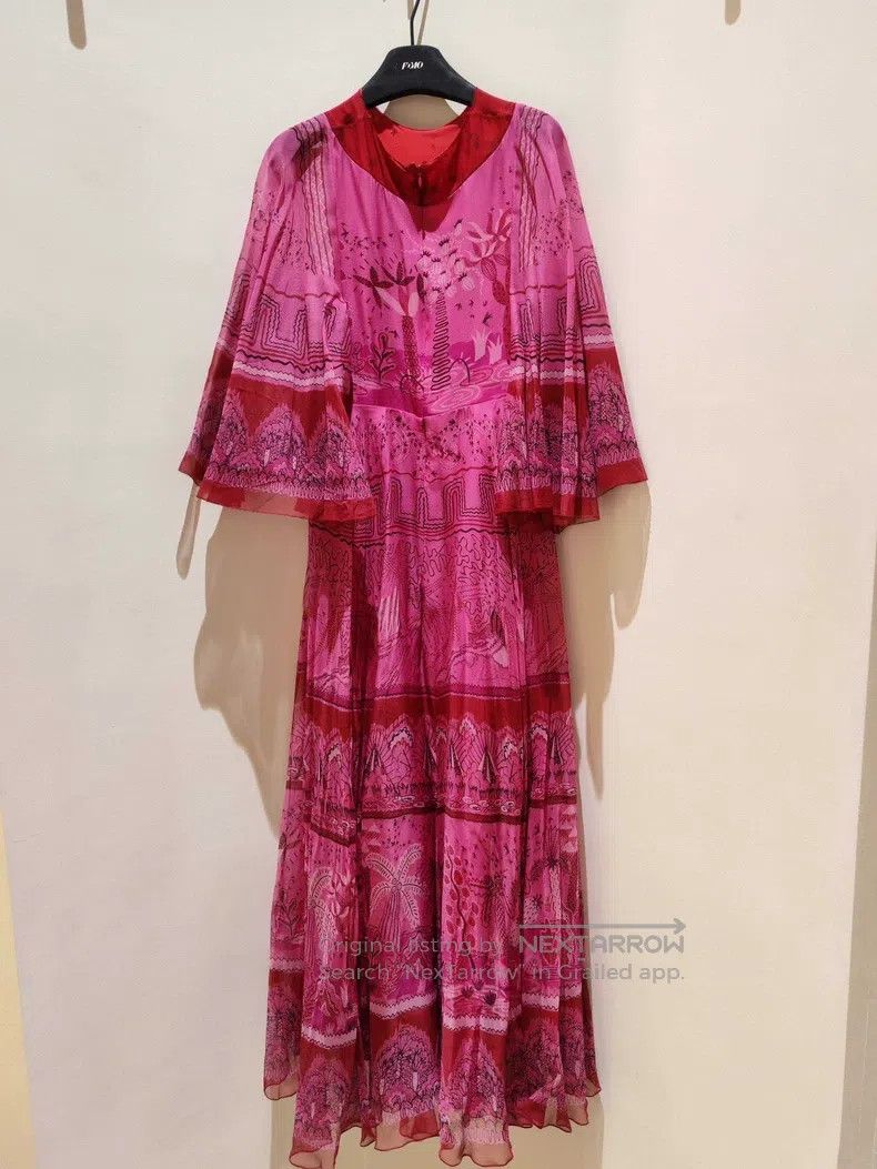 Valentino Valentino Red patchwork dress dress Size M / US 6-8 / IT 42-44 - 3 Thumbnail