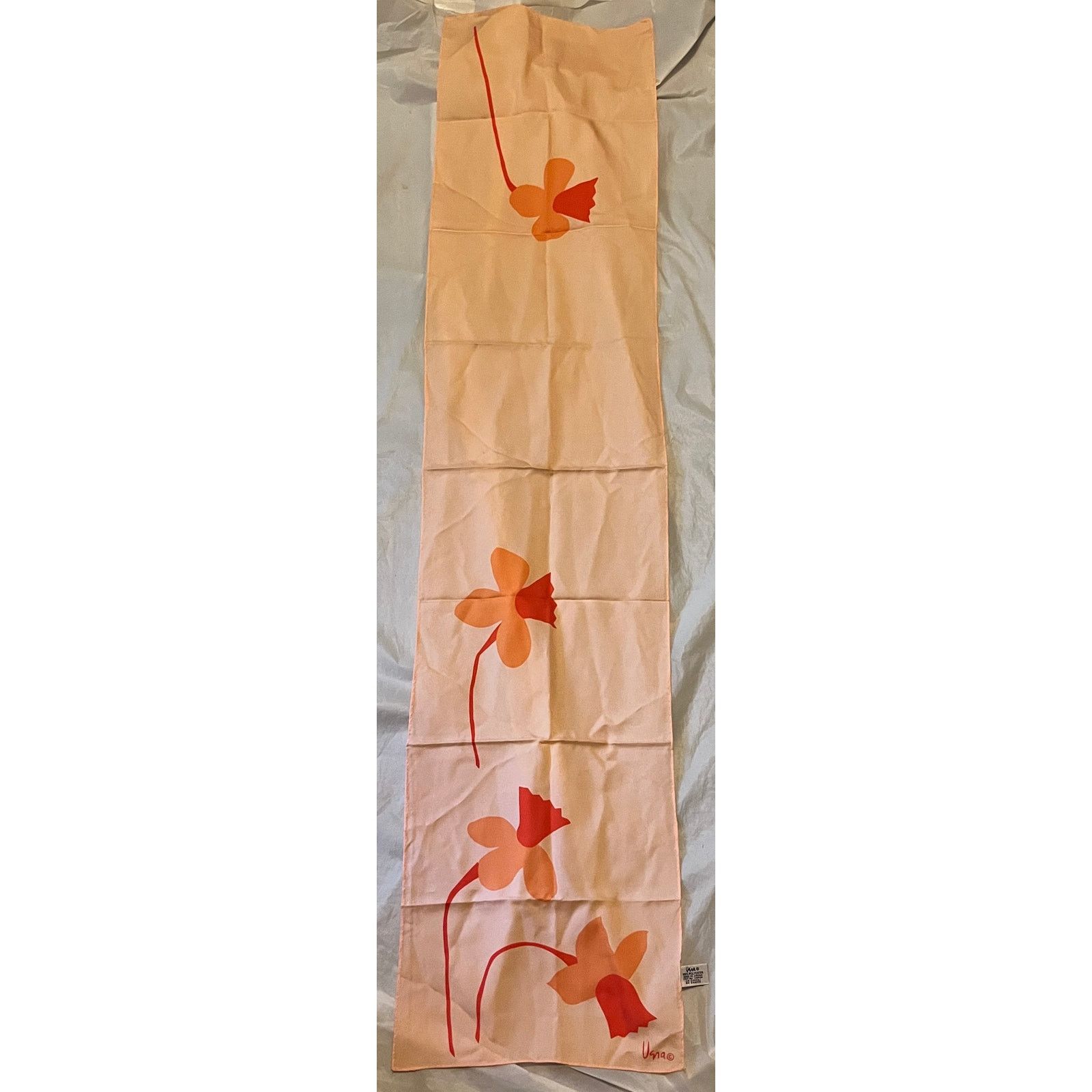 Other Vintage VERA Neumann Scarf ~ Daffodils ~ 10" x 45" Size ONE SIZE - 8 Thumbnail