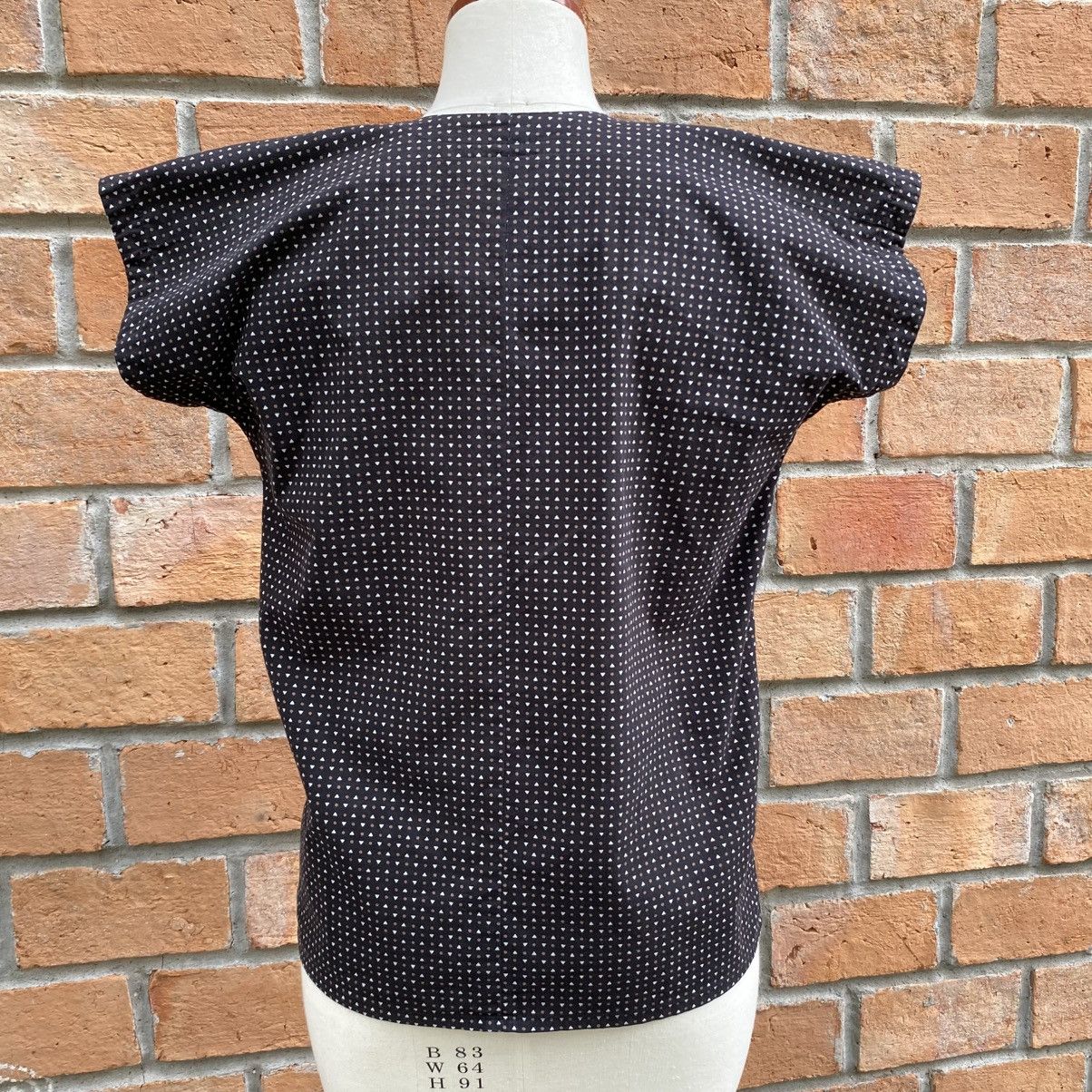 Kenzo KENZO Black Dot V-Neck Blouse Size M / US 6-8 / IT 42-44 - 14 Thumbnail