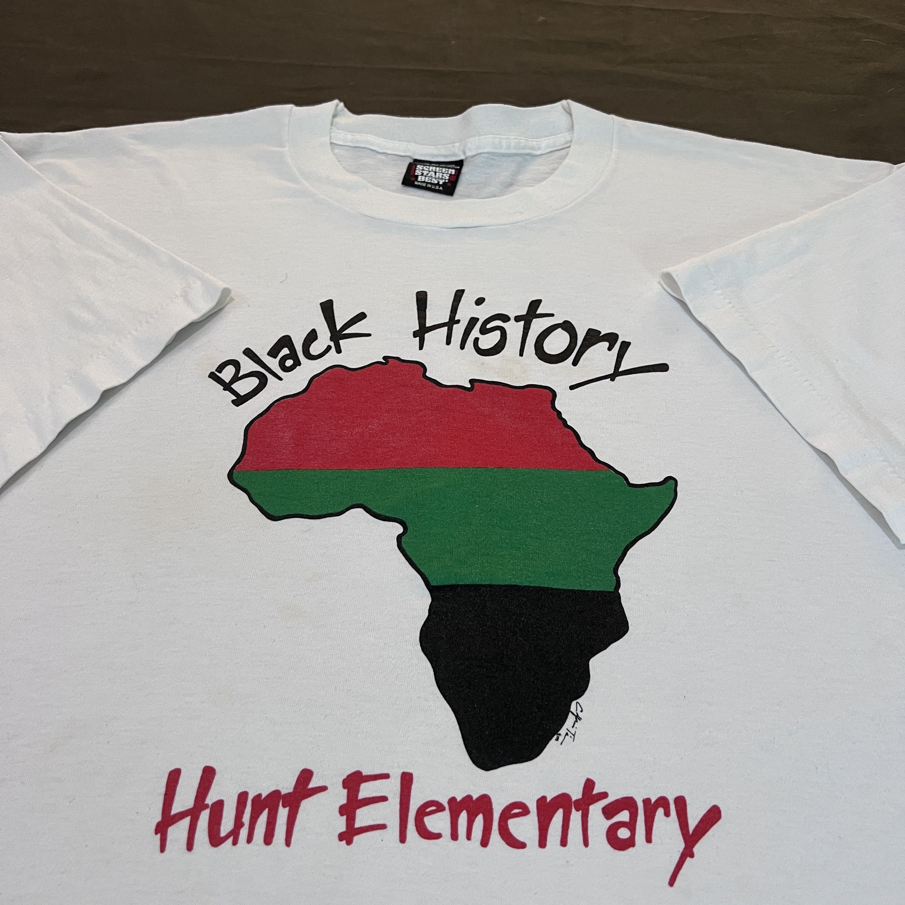 Rap Tees × Vintage Vintage black History Hunt Elementary 3XL African Americans Size US XXL / EU 58 / 5 - 1 Thumbnail