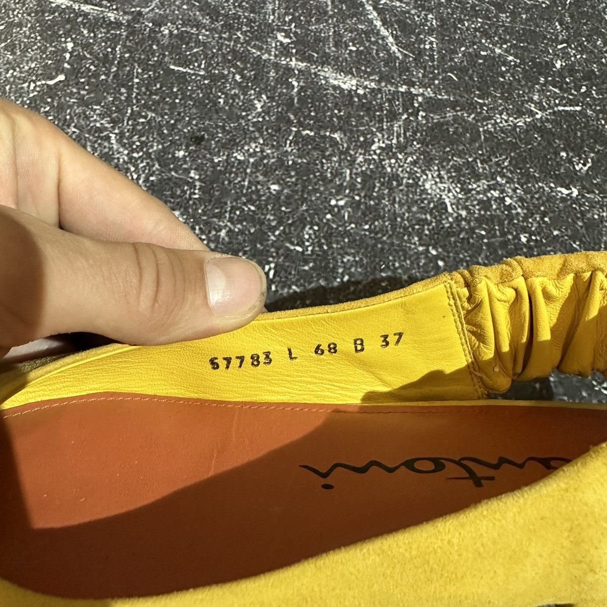 Santoni SANTONI - Women’s Yellow Ballet Suede Flats Size 37 Size US 7 / IT 37 - 12 Thumbnail