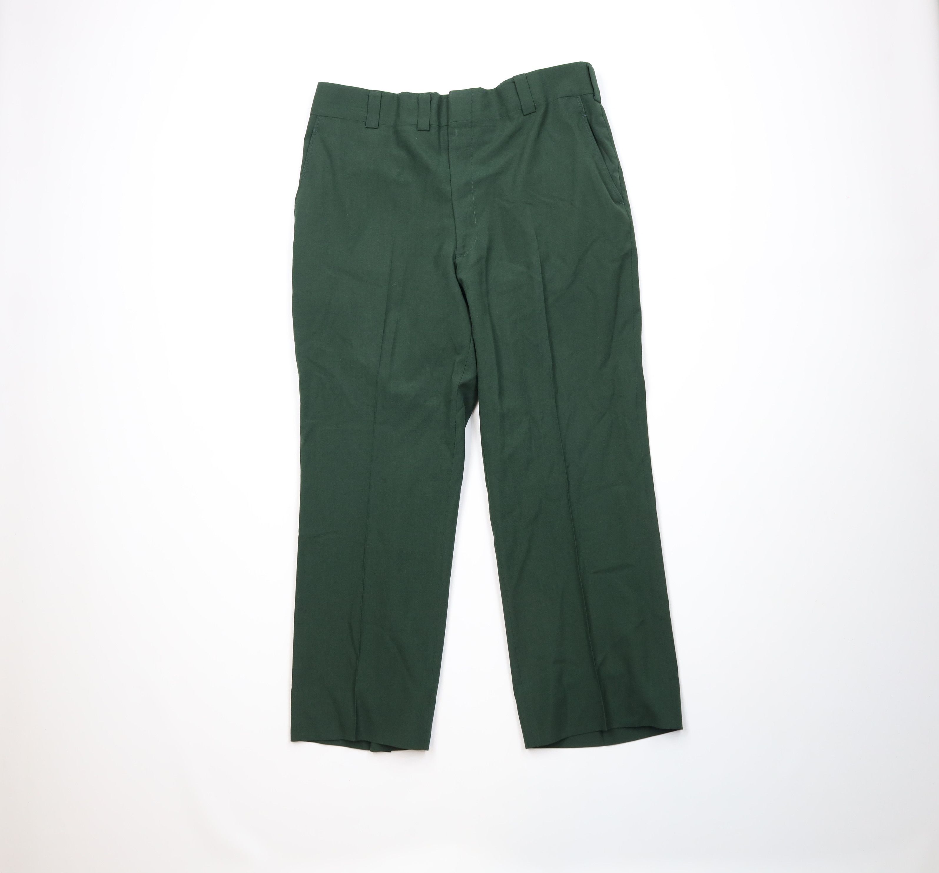 Vintage Vintage 70s Streetwear Blend Wide Leg Chino Pants Green USA Size US 36 / EU 52 - 1 Thumbnail