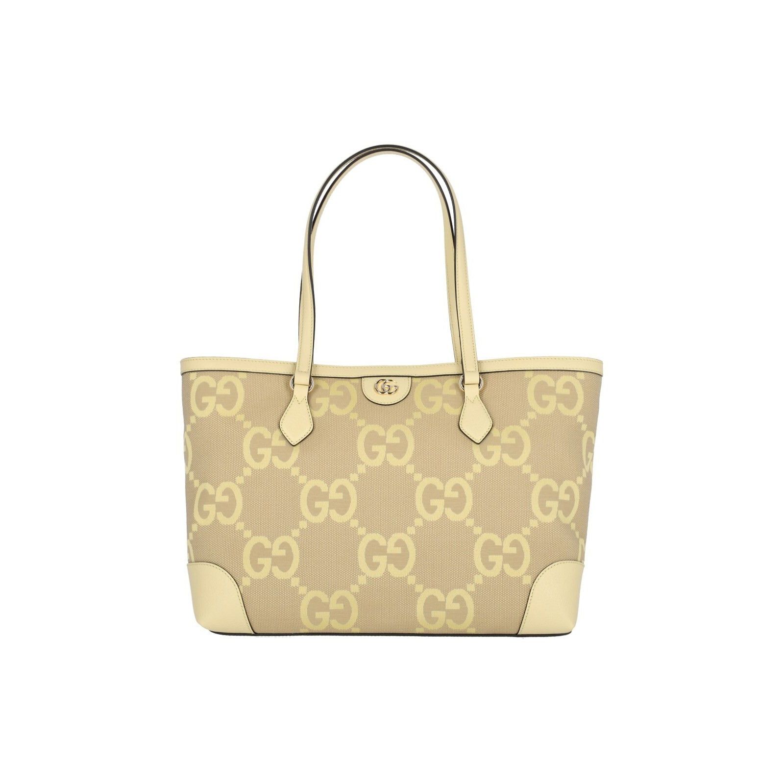 GUCCI Ophidia Yellow Jumbo GG Canvas Tote Bag New And Authen