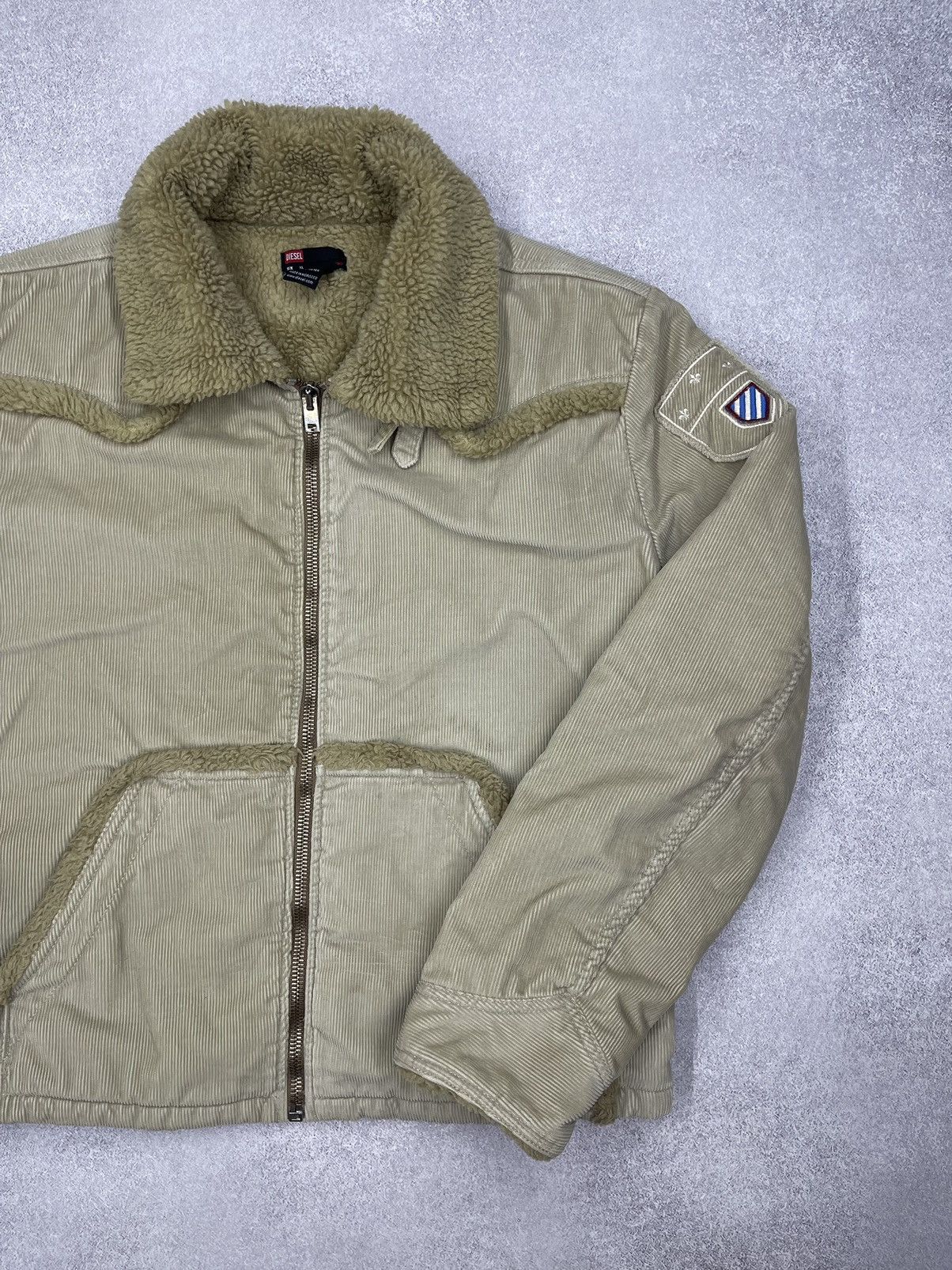 Diesel Vintage Diesel Corduroy Velvet Sherpa Jacket Avant Garde Size US XL / EU 56 / 4 - 3 Thumbnail