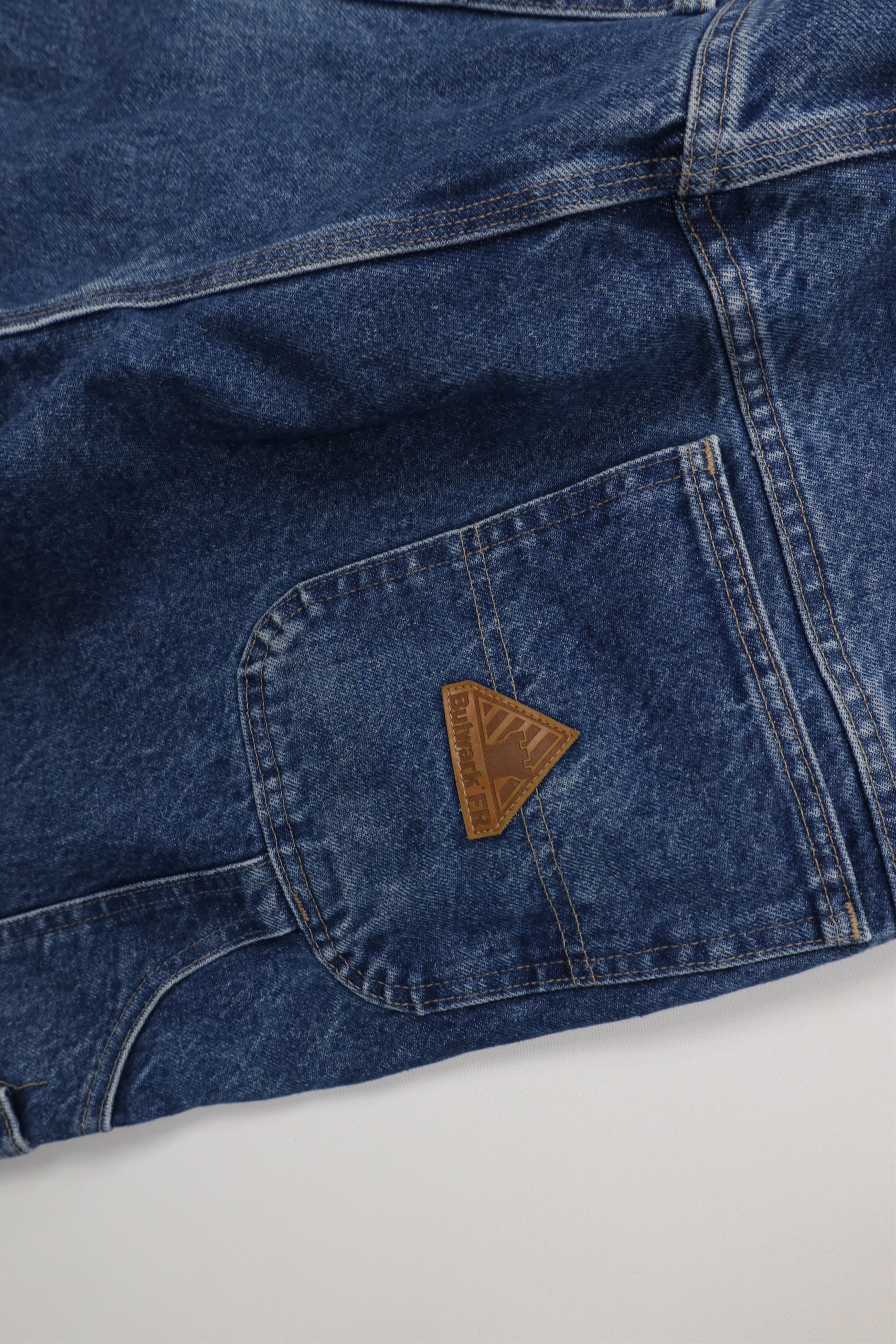 Vintage Bulwark FR Fire Flame Resistant Wide Leg Denim Jeans Size US 38 / EU 54 - 14 Thumbnail