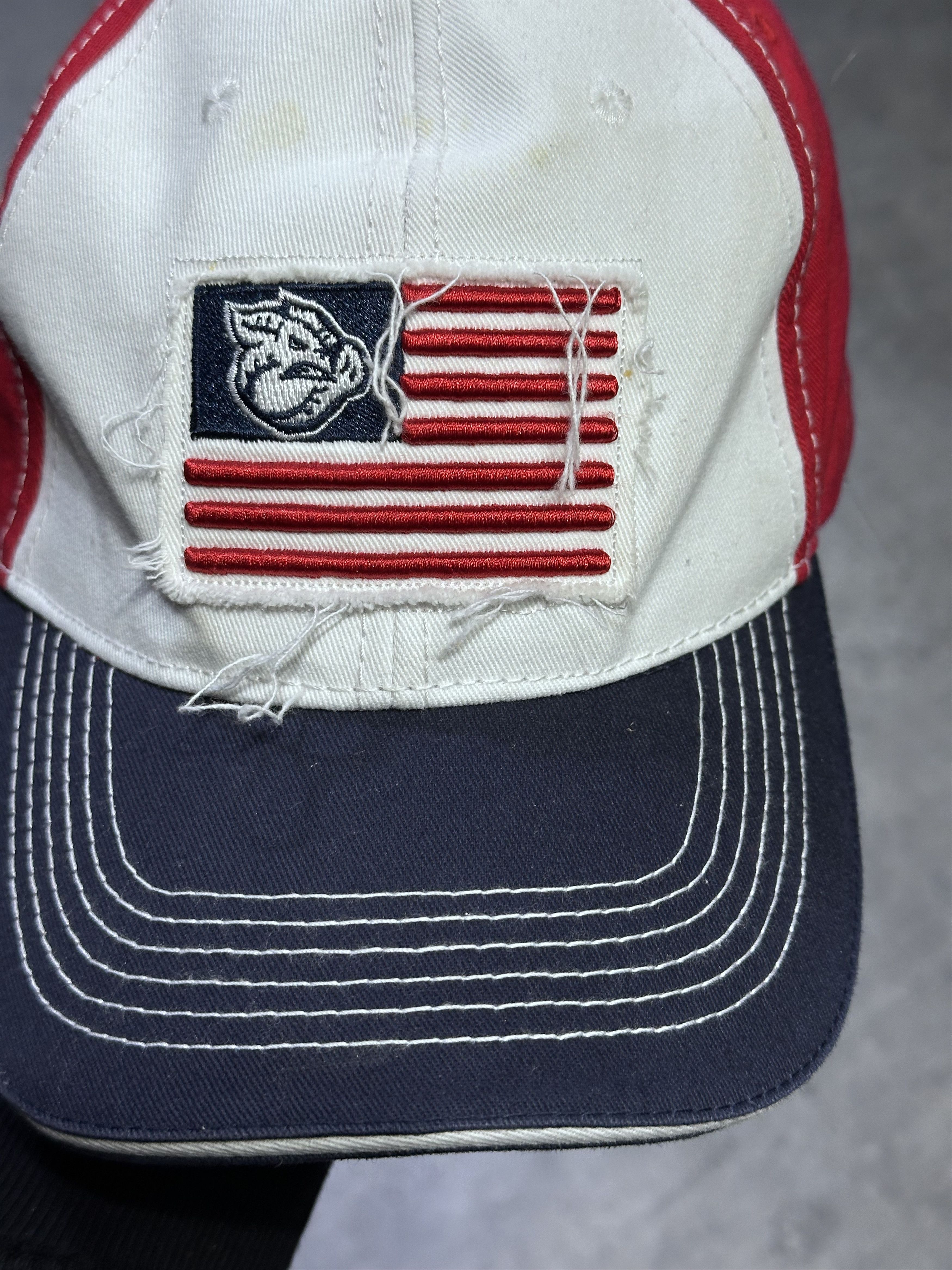 Vintage USA flag patch hat dog Size ONE SIZE - 2 Thumbnail