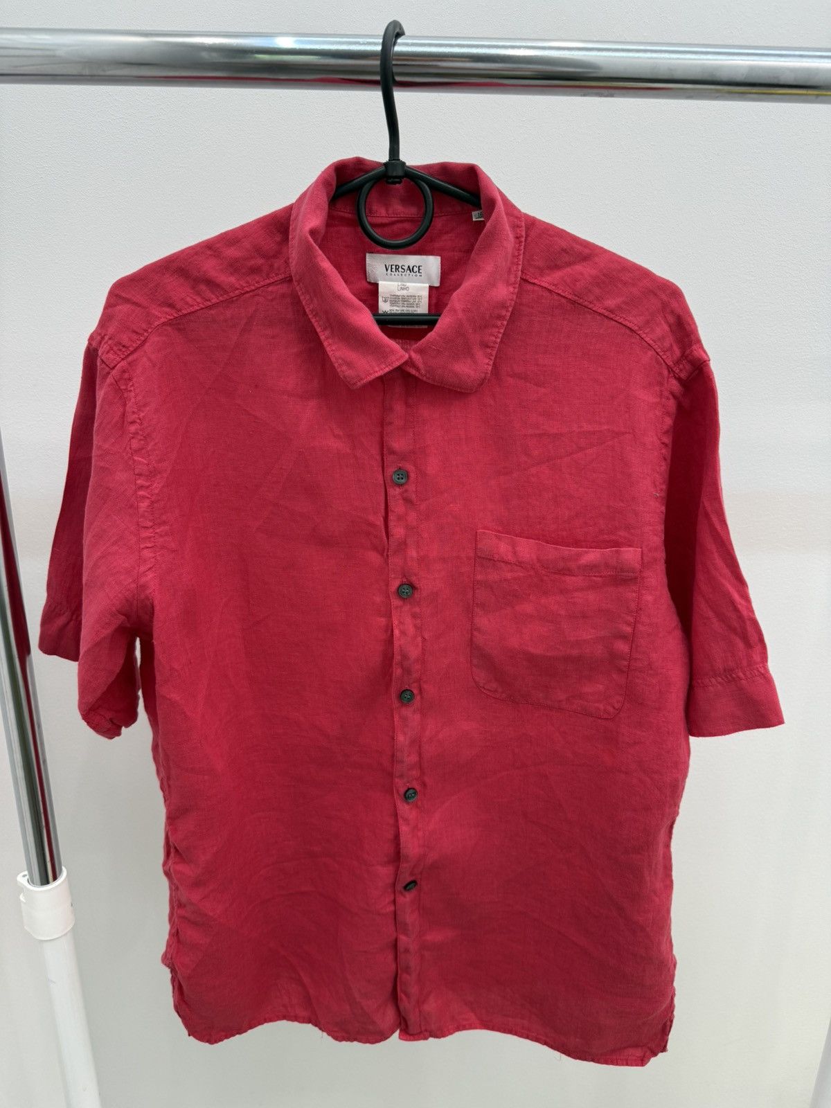 Versace Versace Collection Pure Linen Short Sleeve Shirt Size US M / EU 48-50 / 2 - 1 Thumbnail