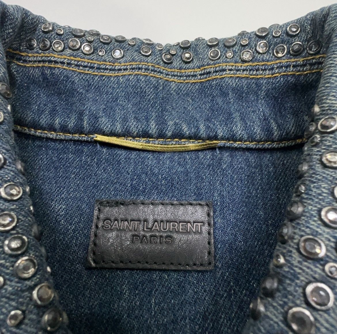 Saint Laurent Paris Saint Laurent Paris studded distressed blue denim Jacket Size US M / EU 48-50 / 2 - 4 Thumbnail