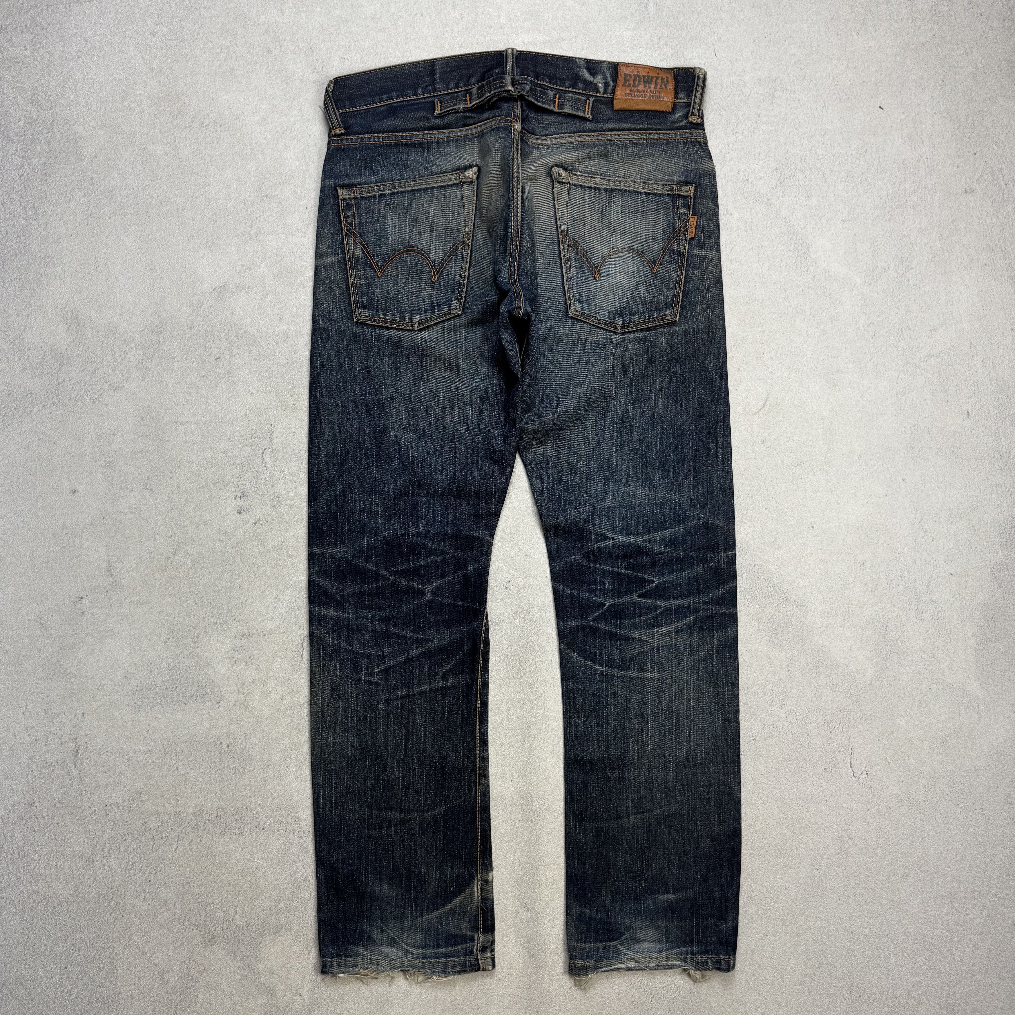 Edwin Vintage Edwin 505zxx Selvedge Distressed Denim Size US 31 - 2 Thumbnail