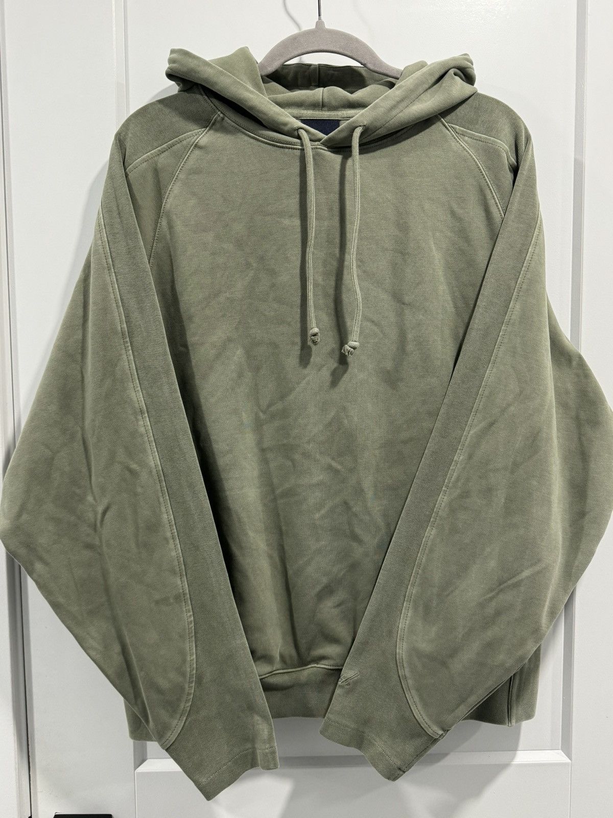 image of Kith Raglan Bleecker Hoodie in Green, Men's (Size Medium)